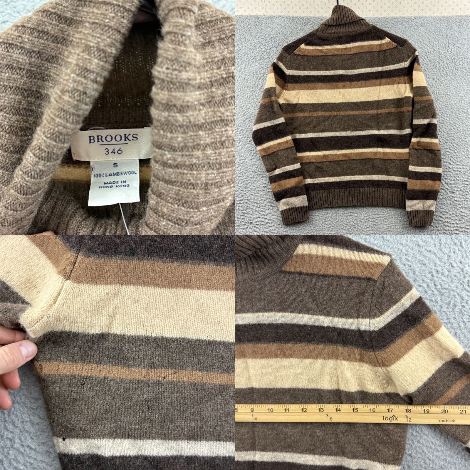 Brooks Brothers Brooks Brothers 346 Sweater Women’s Small Striped Lambswool Turtleneck Knit NWT Size S / US 4 / IT 40 - 8 Thumbnail