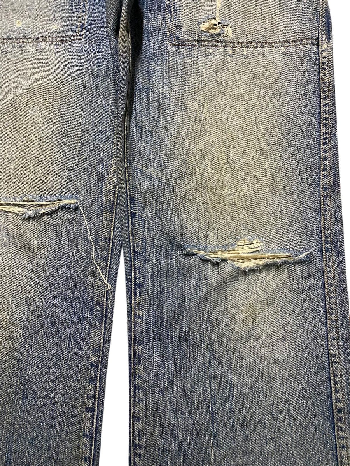 Dapper Dan × Gap Vintage Gap Army Light Wash Distressed Baggy Jeans Size US 35 - 8 Thumbnail