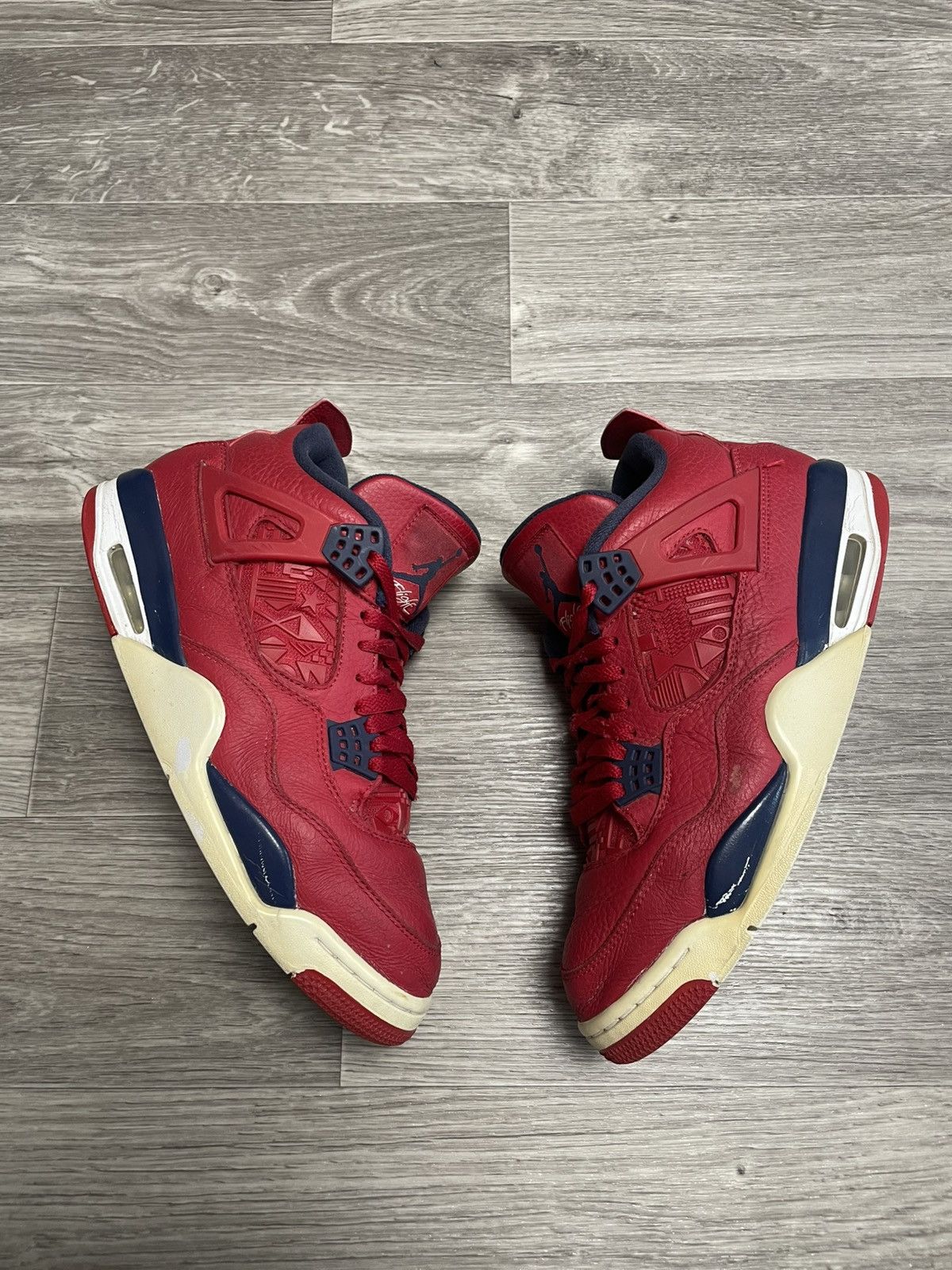 Nike Air Jordan 4 Retro FIBA Fire Red Sneakers OG Size 44.5
