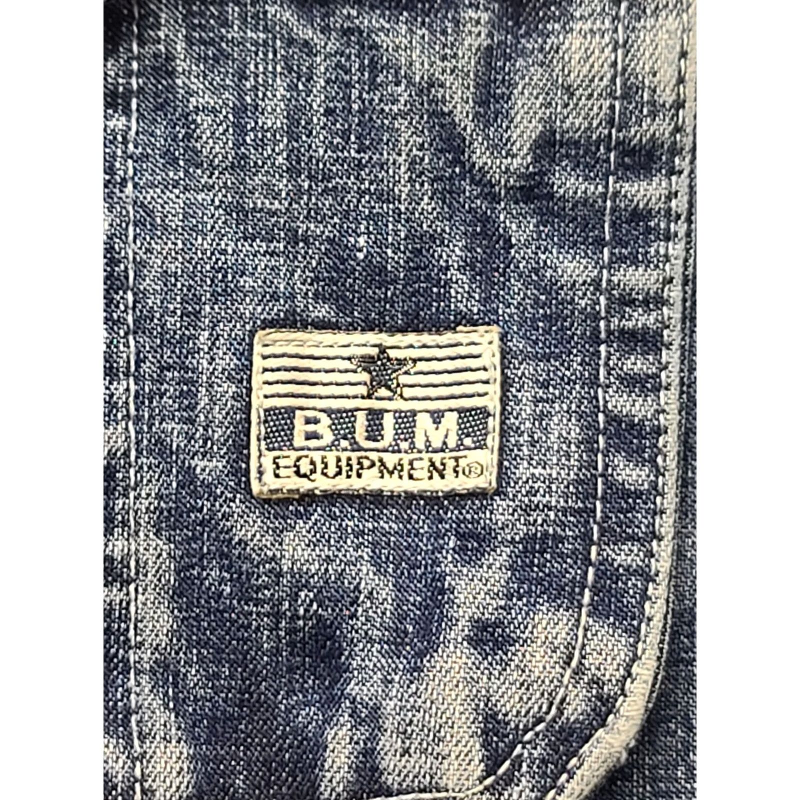 Vintage VINTAGE Bum Equipment Shortalls Womens S Denim Overalls 90s Y2K Relaxed Fit 5-Pocket Blue 30 in Waist Womens Size 28" / US 6 / IT 42 - 3 Thumbnail