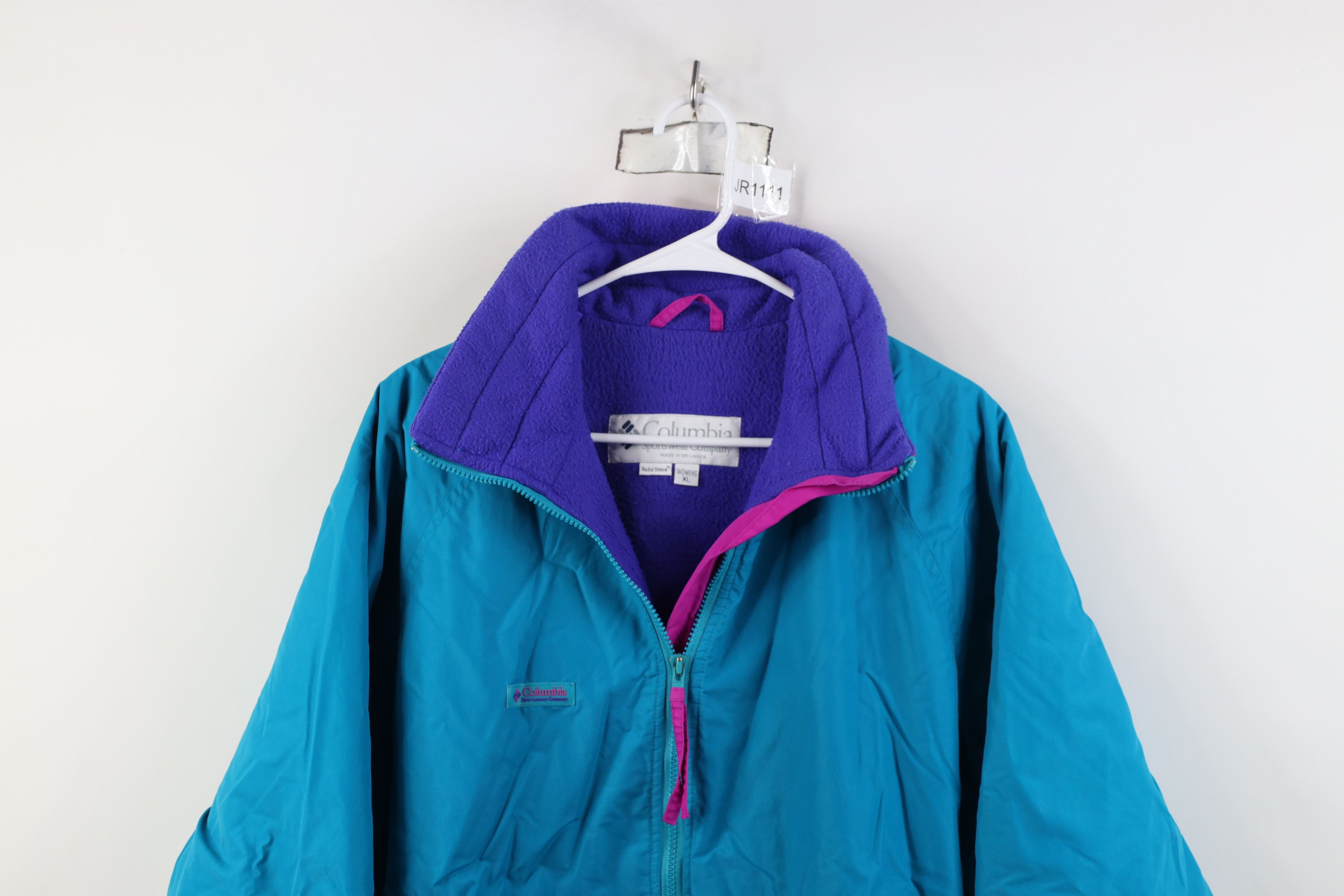 Columbia Vintage 90s Columbia Fleece Lined Bomber Jacket Winter Blue Size XL / US 12-14 / IT 48-50 - 2 Thumbnail