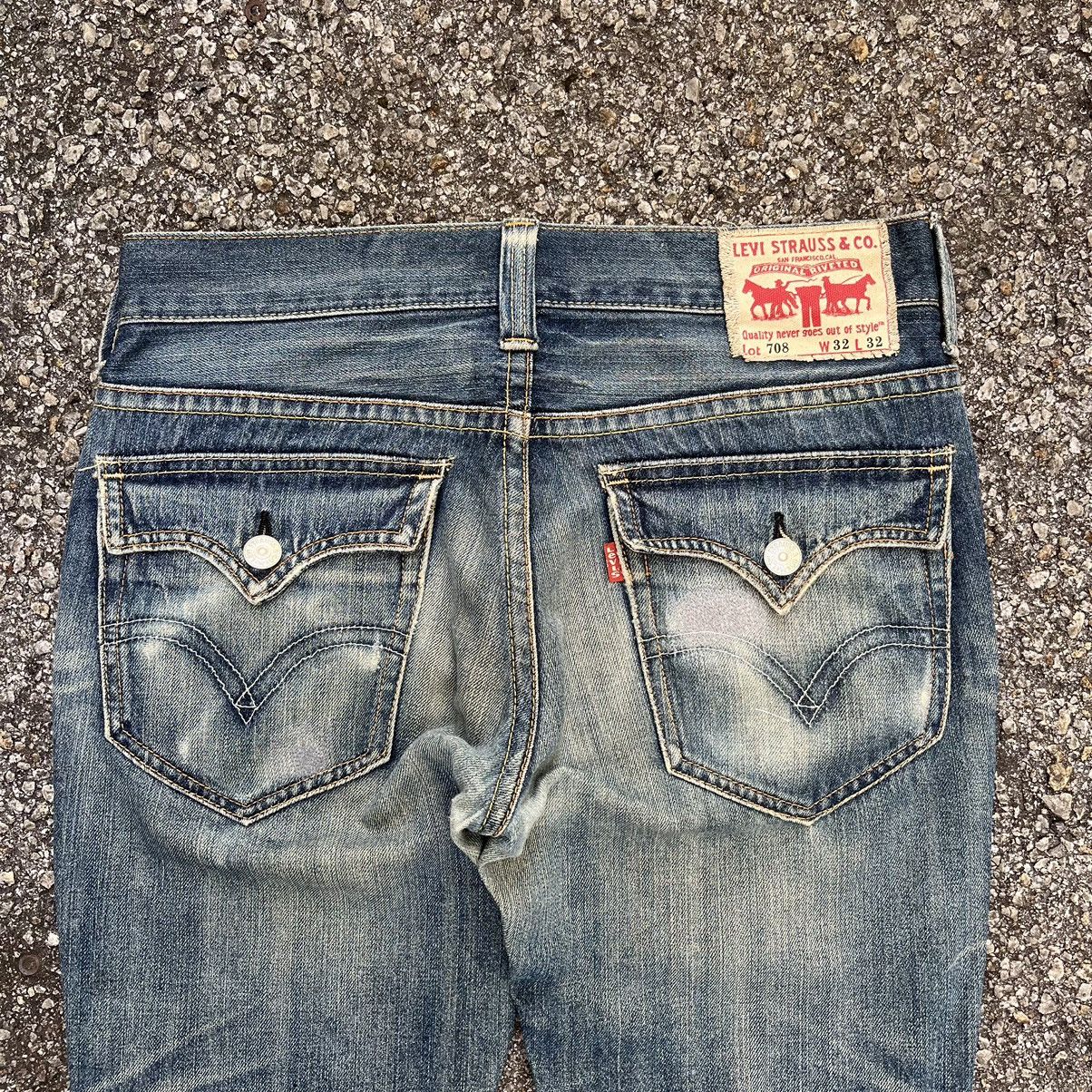 Levi's Flare Jeans Levis 708 Boot Cut Zipper Denim Distressed Punk Size US 32 / EU 48 - 14 Thumbnail