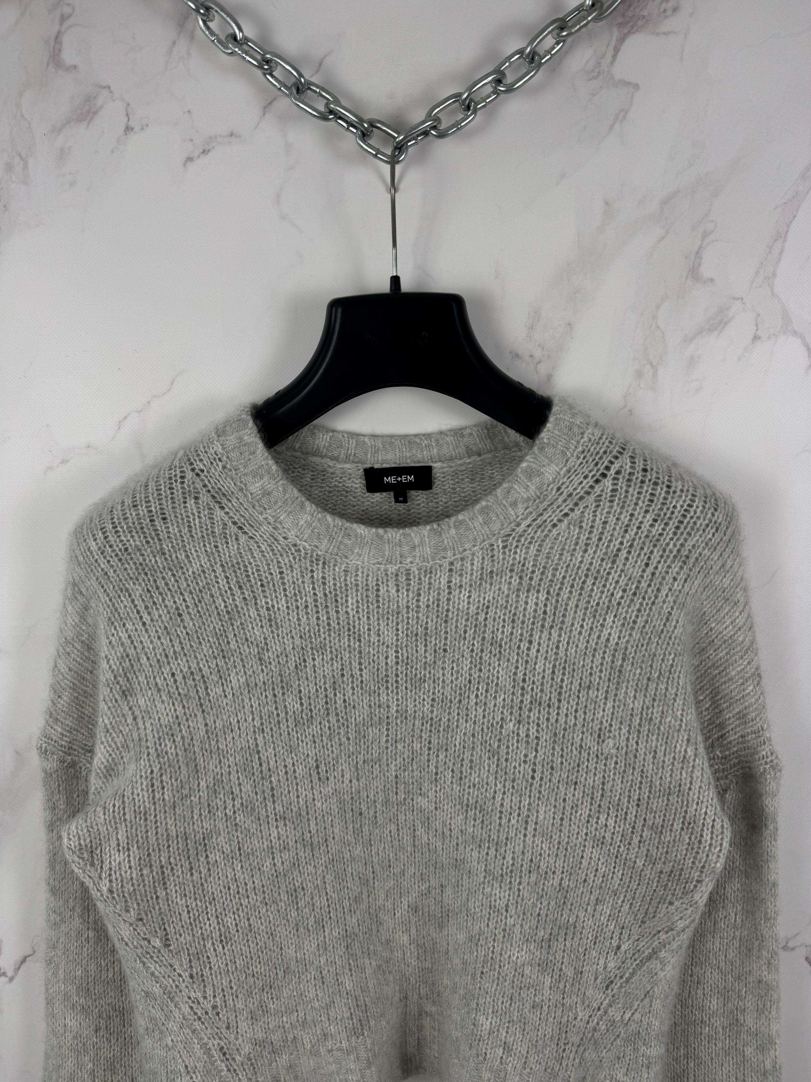 ME+EM ME+EM Cashmere Silk Blend Sweater Gray Casual Style Size M Size M / US 6-8 / IT 42-44 - 2 Thumbnail