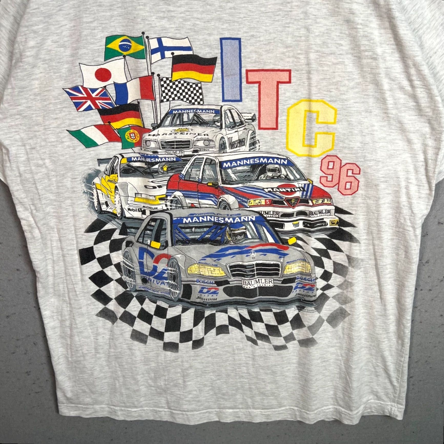 Vintage VINTAGE 90s DTM Racing T-Shirt Adult XL Gray Mens Size US XL / EU 56 / 4 - 4 Thumbnail