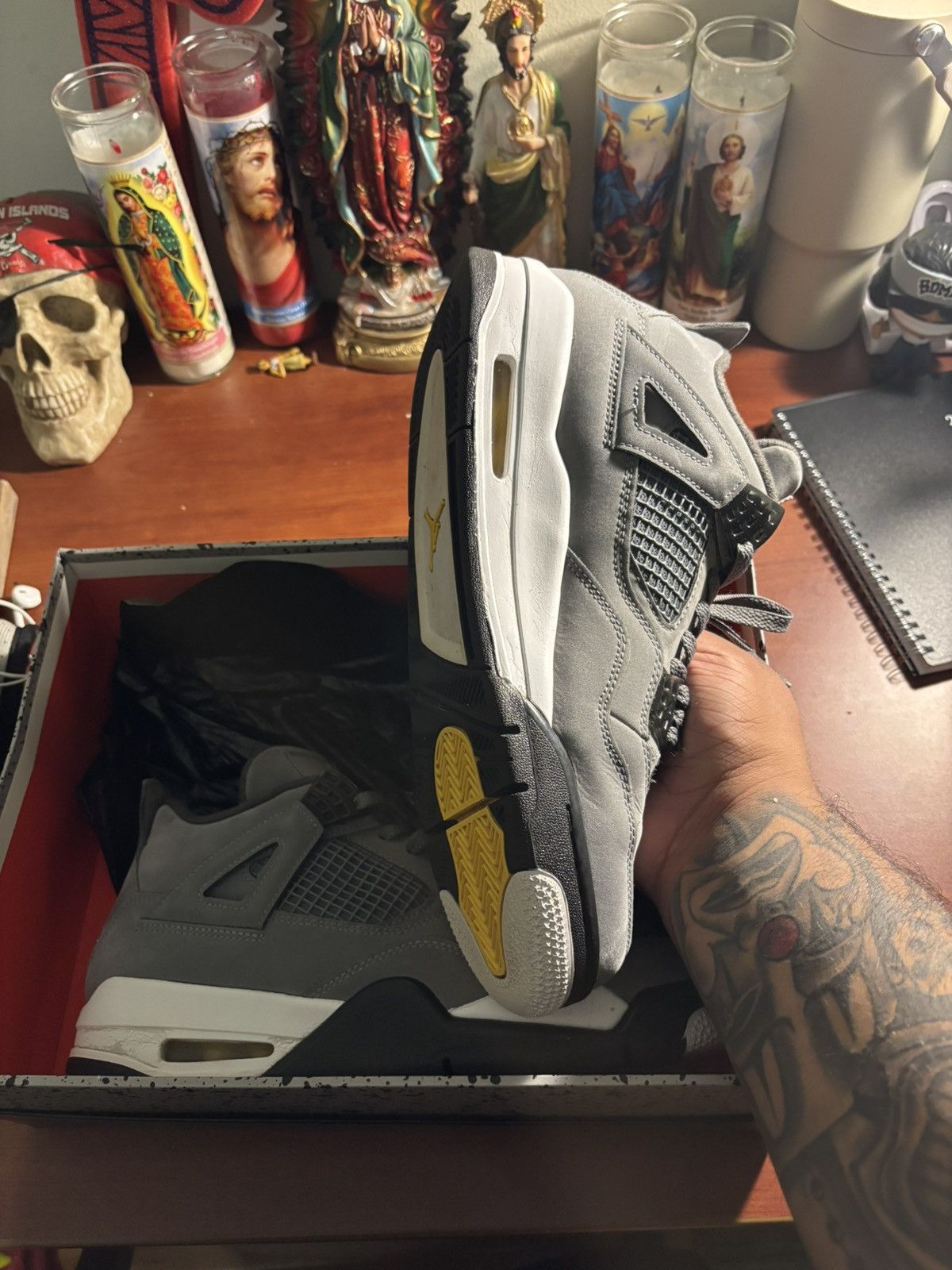Jordan Brand Jordan 4 Cool Grey Size US 9.5 / EU 42-43 - 4 Thumbnail