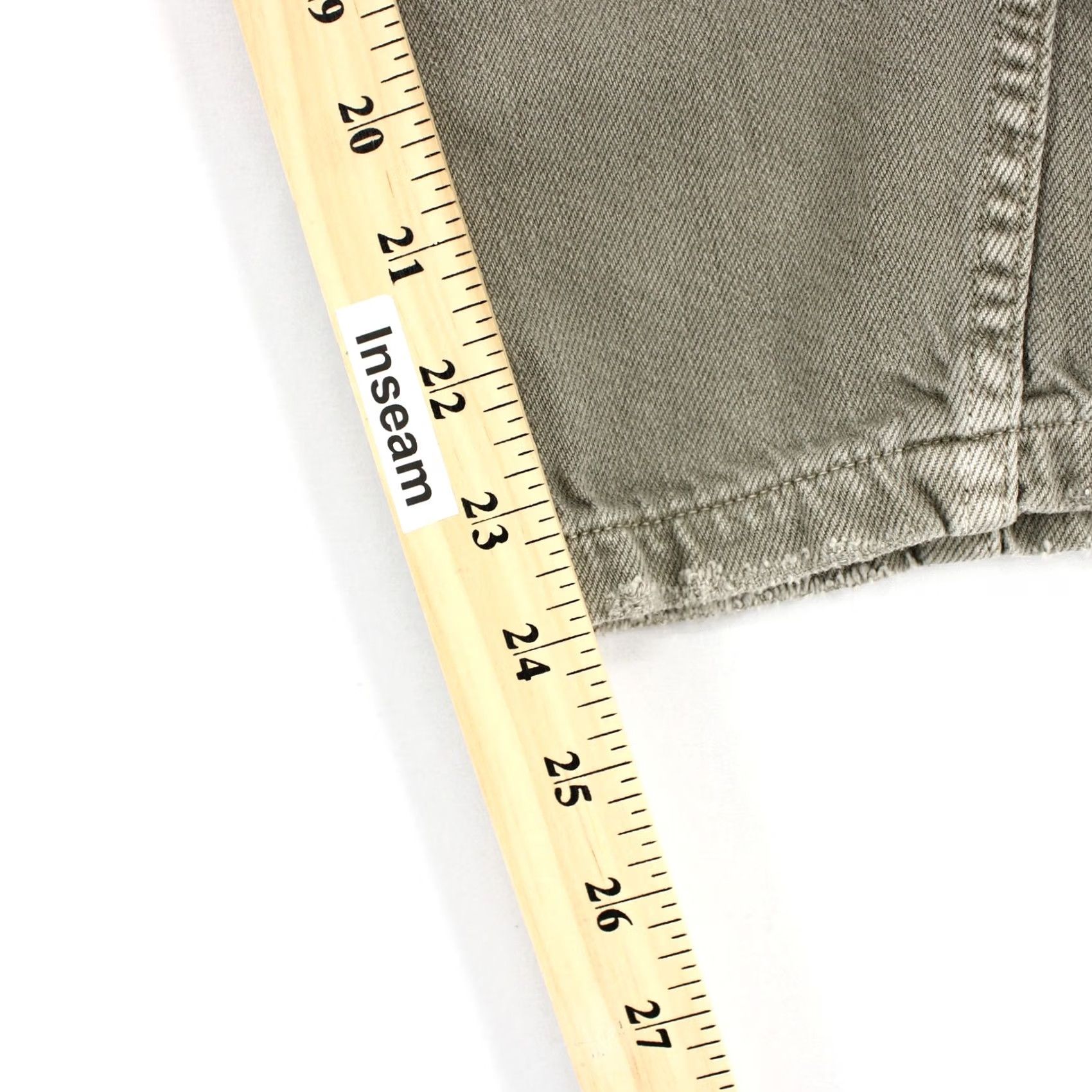 AMO AMO Slouch Trouser Pants Womens 32 Gray Green High Rise Ankle Crop Made in USA Size 24" / US 00 / IT 34 - 6 Thumbnail
