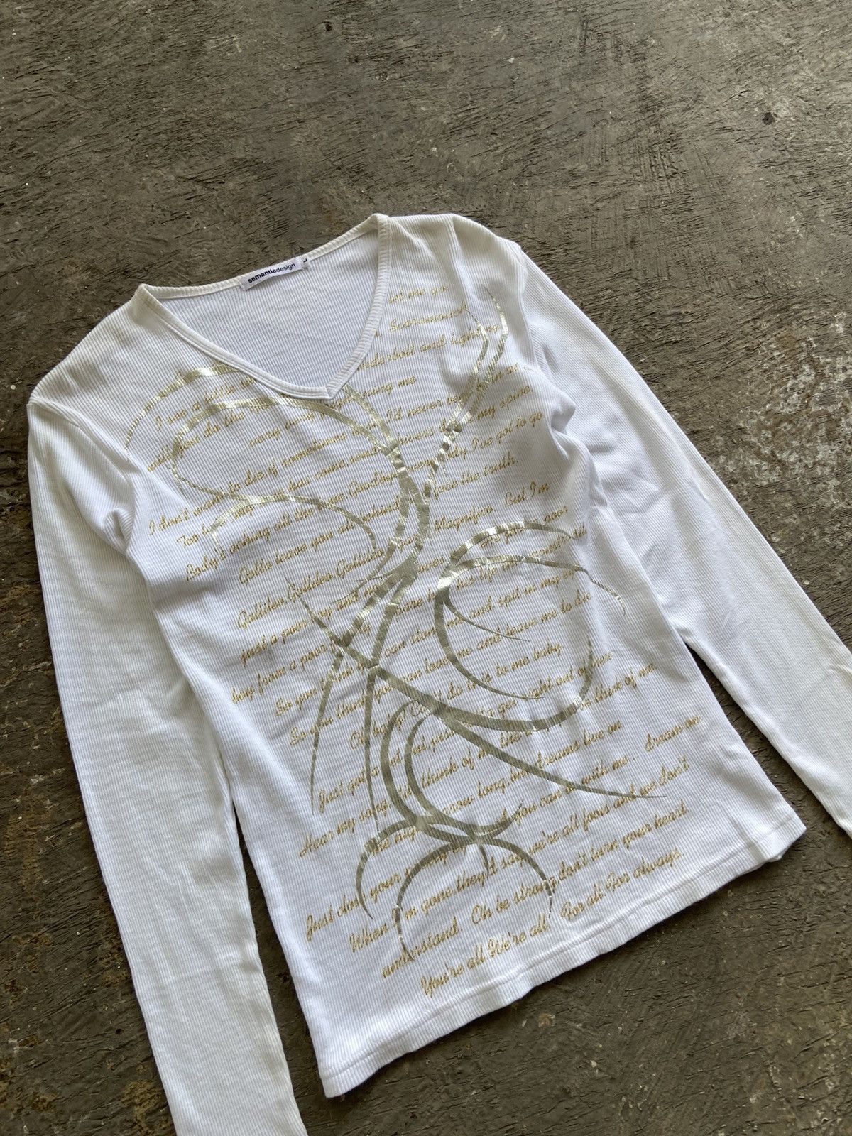If Six Was Nine 2000s Semanticdesign - Vkei Style Poem Long Sleeve Shirt Size US L / EU 52-54 / 3 - 2 Thumbnail