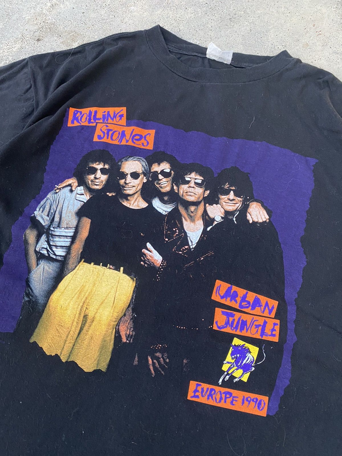 Band Tees × The Rolling Stones × Vintage 1990s Rolling Stones All Over Print Vintage Band Tee Size US L / EU 52-54 / 3 - 3 Thumbnail