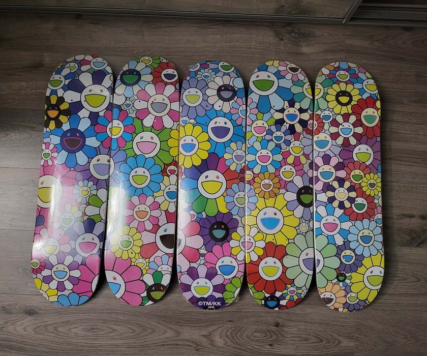 Decalcomania Artistica Adesivi Vinile Takashi Murakami Fiore Arcobaleno - 50 Pezzi Preconfezionati, Per Skateboard E Laptop Decalcomania Vinile Skateboard - Foto 7