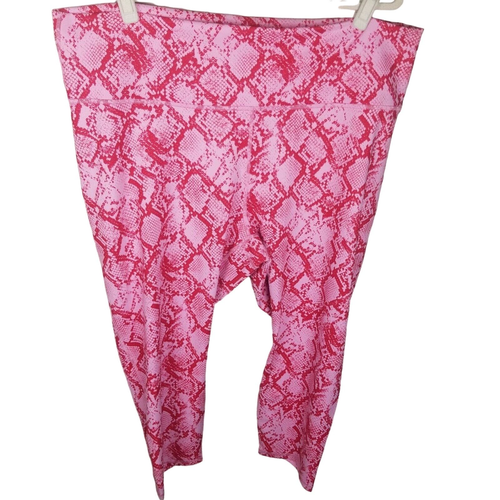 Fabletics Fabletics Womens High Waist Snake Print Powerhold Capri 4X Size 22" - 2 Thumbnail