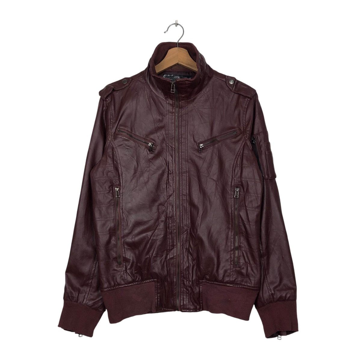 Japanese Brand 📌Vintage Biker Leather Jacket Clone Devgrun Size US M / EU 48-50 / 2 - 2 Thumbnail