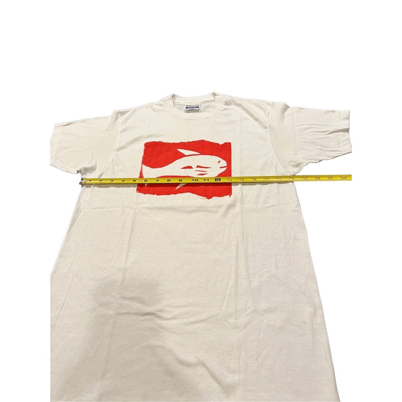 Hanes Vintage Rare HANES FISH LOGO single stitch T-shirt size L m Size US L / EU 52-54 / 3 - 4 Thumbnail