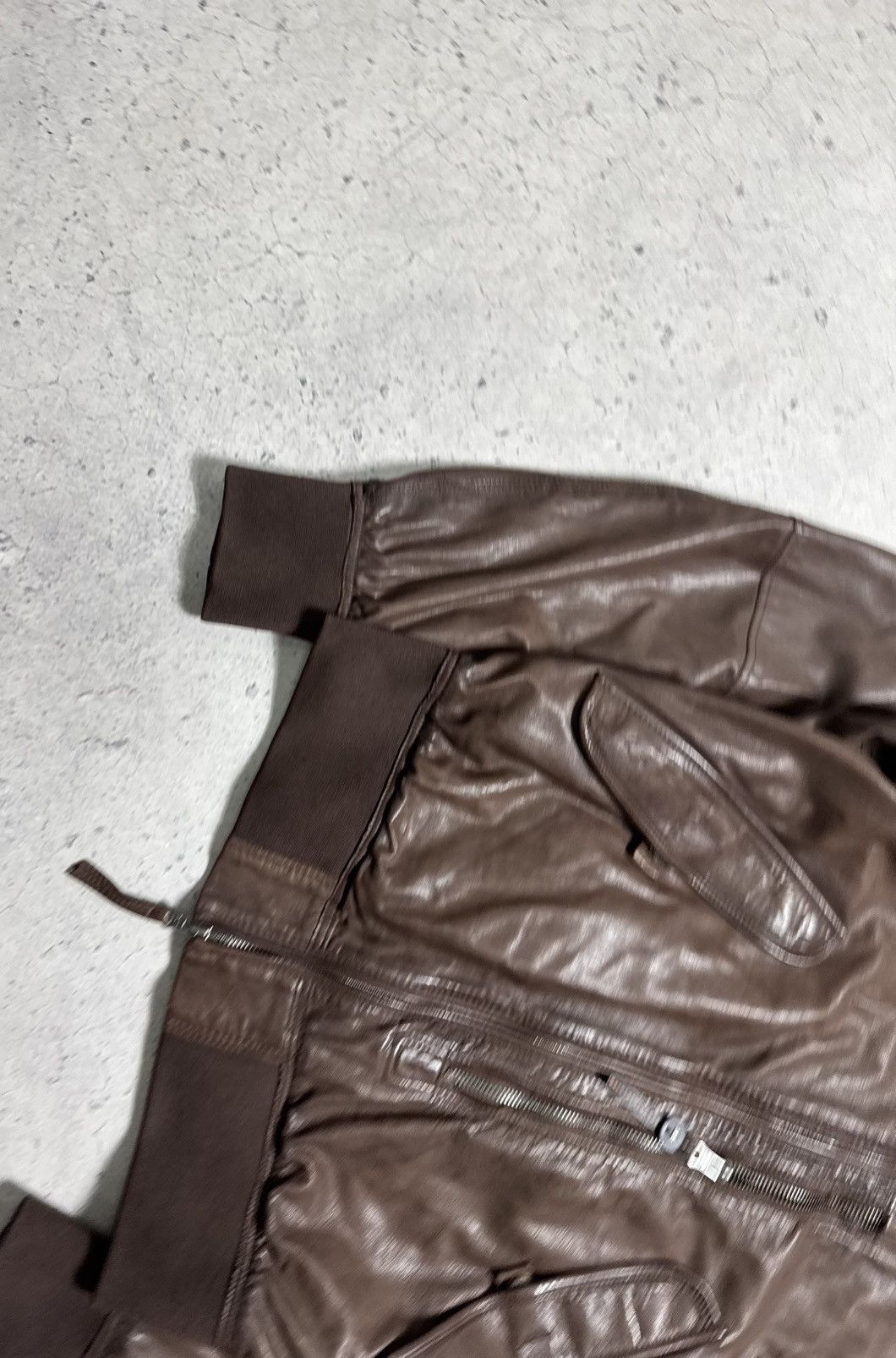 Parajumpers Parajumpers PJS Leather Bomber Jacket Brown Size M Rare Size US M / EU 48-50 / 2 - 3 Thumbnail