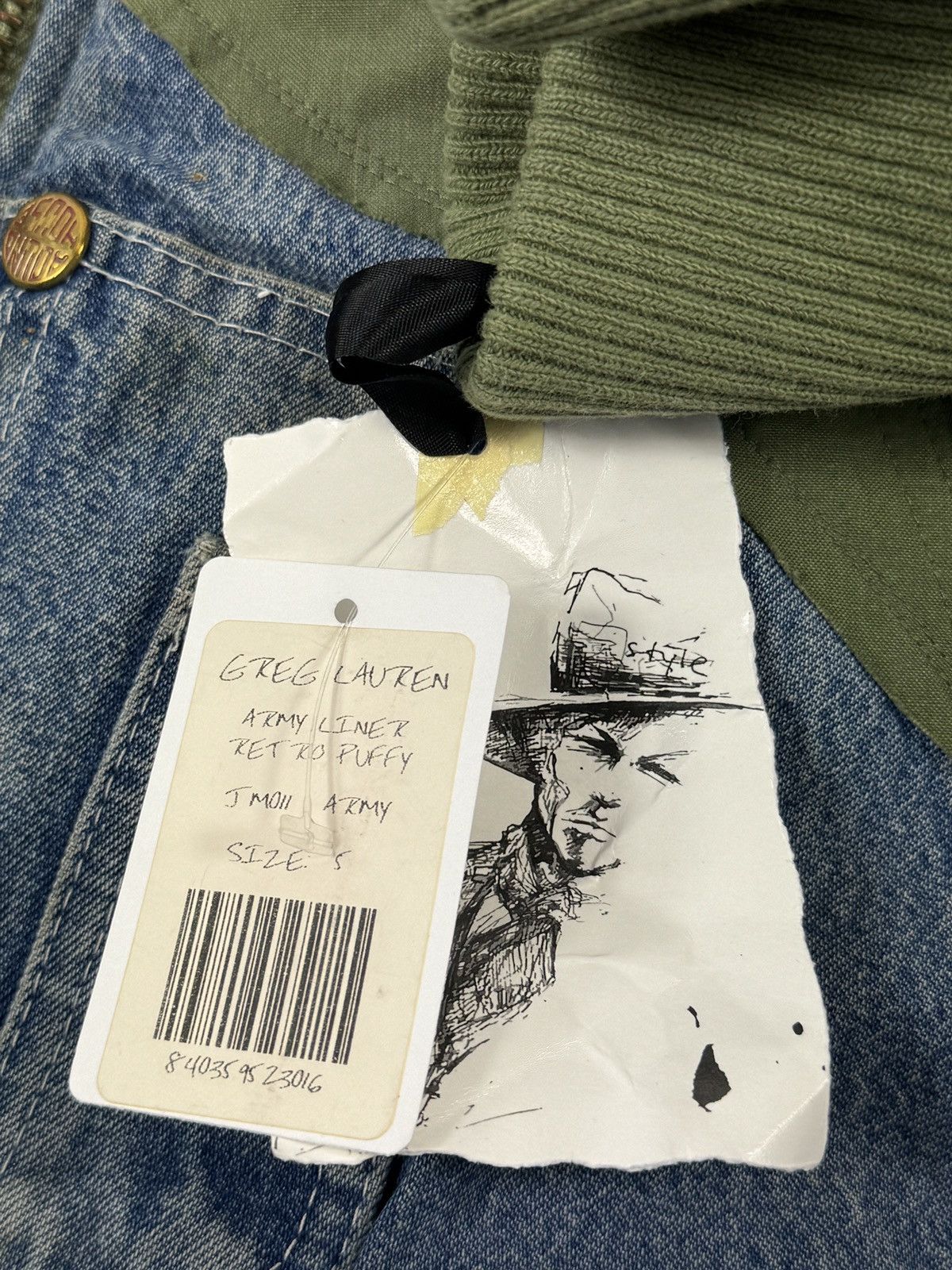 Greg Lauren Quilted Army Super Warm Liner Retro Puffy Puffer Jacket Size US XXL / EU 58 / 5 - 14 Thumbnail