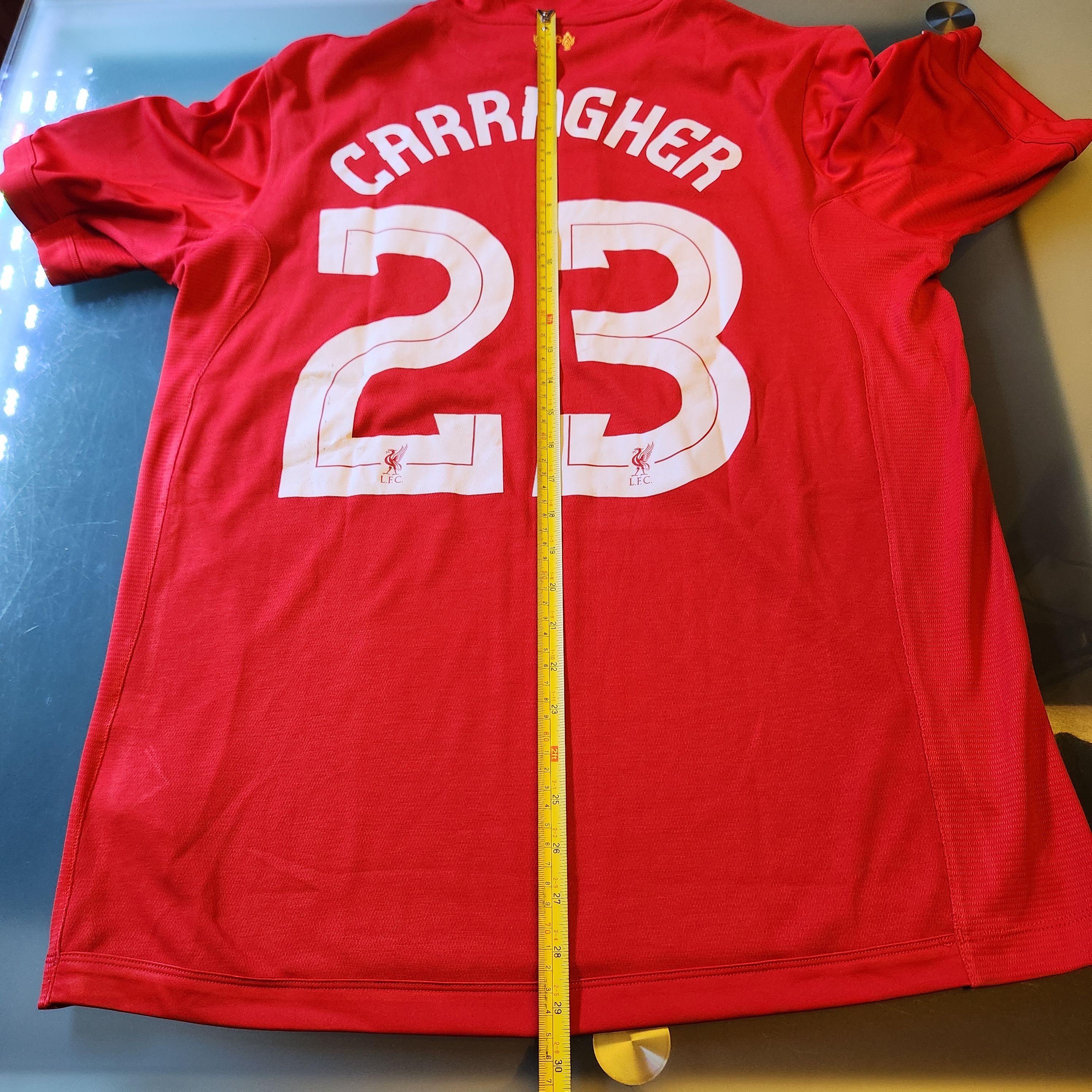 Warrior Authentic Liverpool CARRAGHER 2012-2013 Signed Home Jersey Size US L / EU 52-54 / 3 - 16 Thumbnail