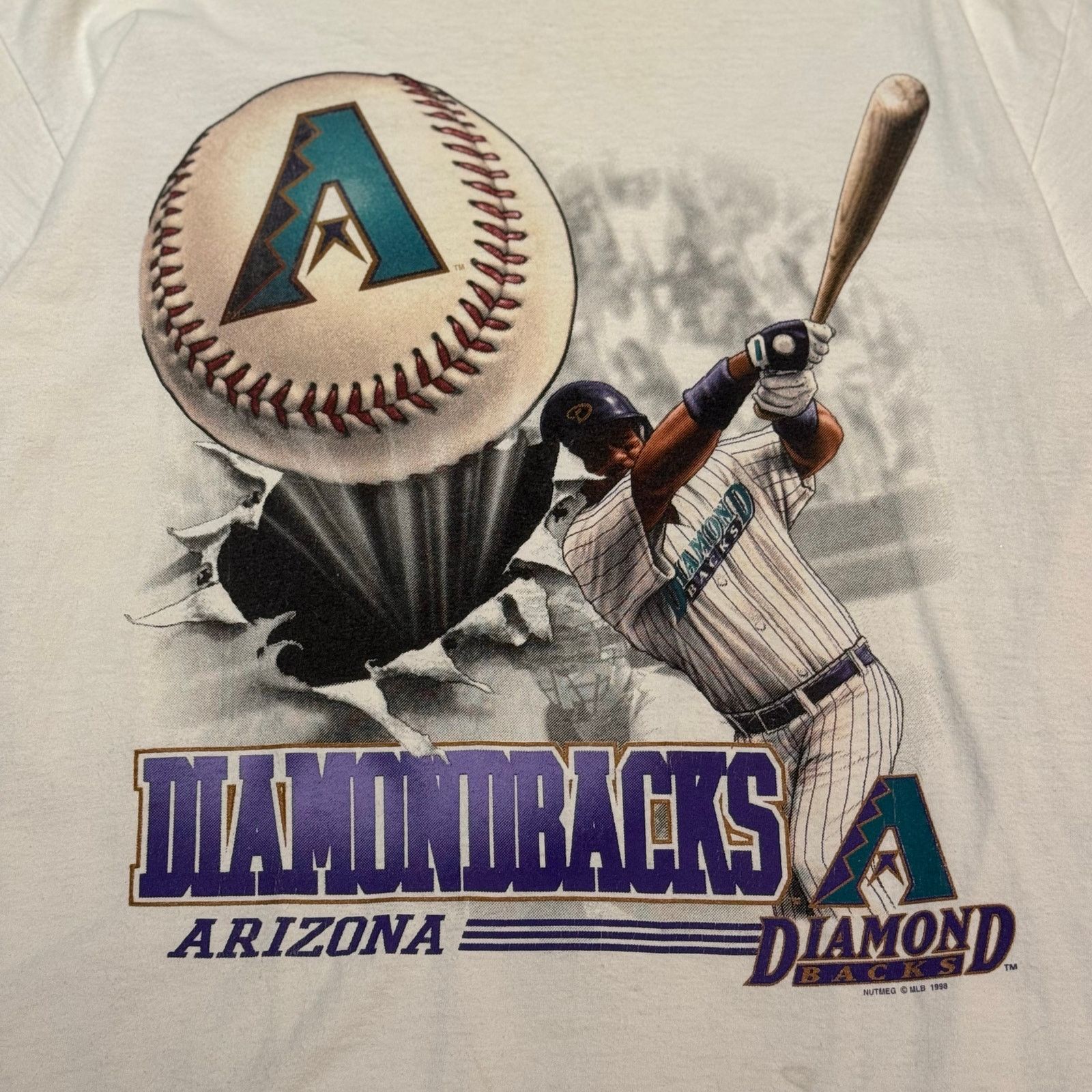 Nutmeg 1998 Nutmeg Arizona Diamondbacks Home Run Graphic Tee Size US L / EU 52-54 / 3 - 2 Thumbnail