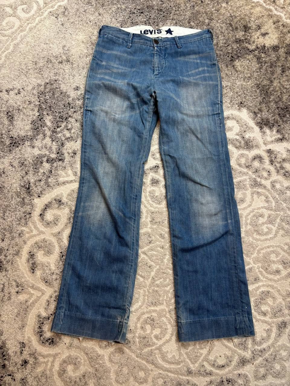 Levi's Rare Levi’s Archive Cinch Back Denim Star Zipper Jeans Size US 31 - 2 Thumbnail