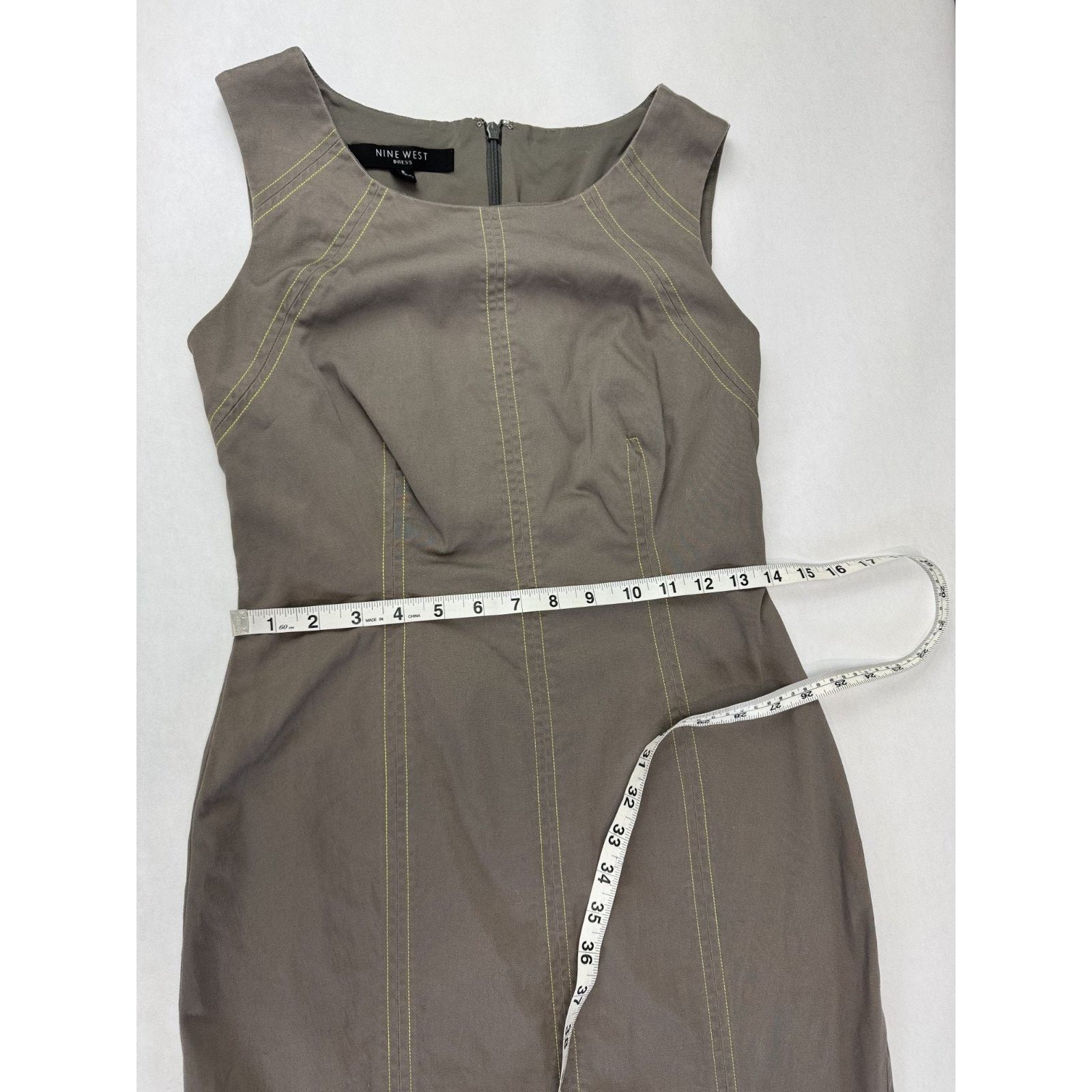 Nine West Nine West BodyCon Dress Neutral Boho Office Size 2 Brown Size XS / US 0-2 / IT 36-38 - 8 Thumbnail