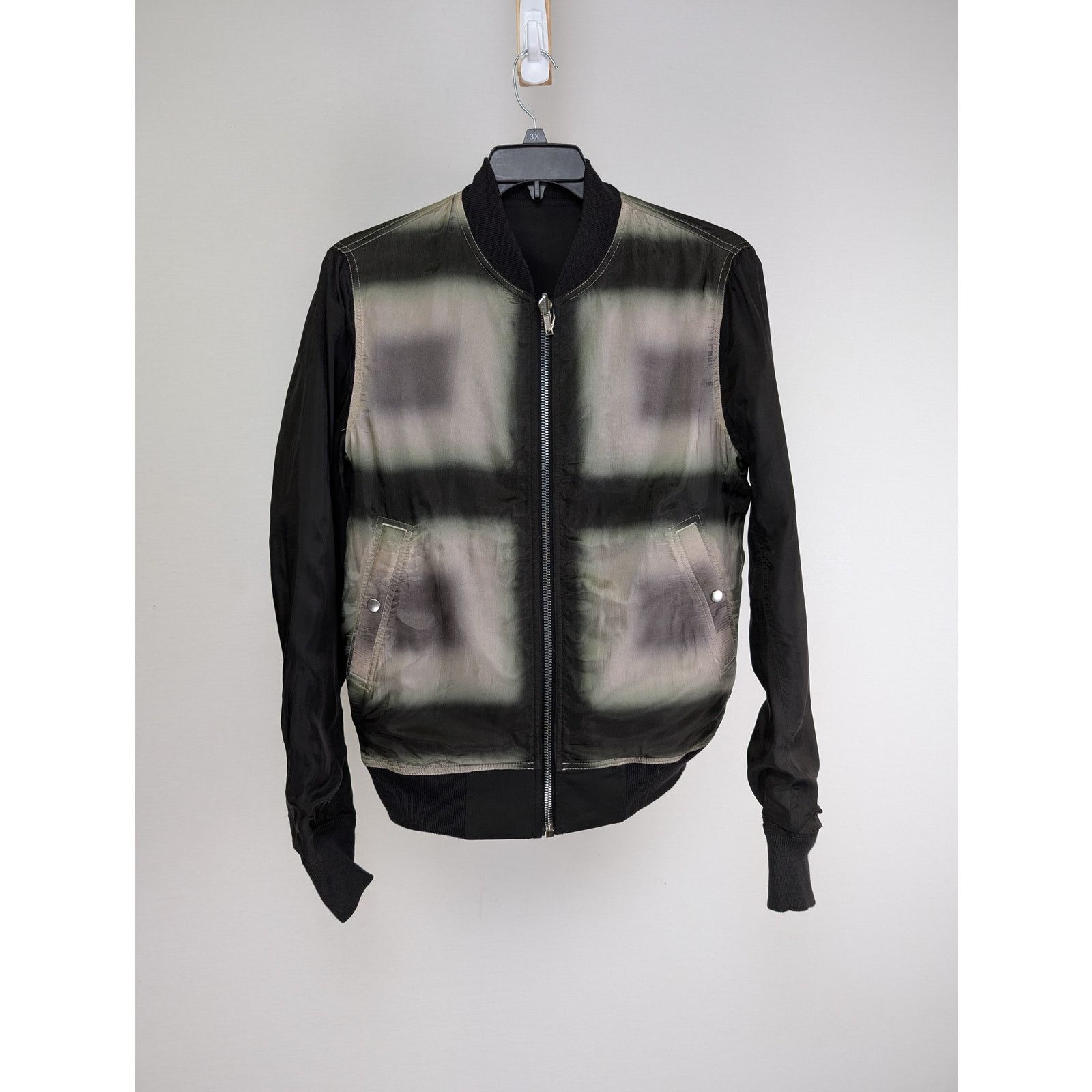Rick Owens o1rshd1 Reversible Flight Jacket in Black/Black Plaid Size US M / EU 48-50 / 2 - 2 Thumbnail