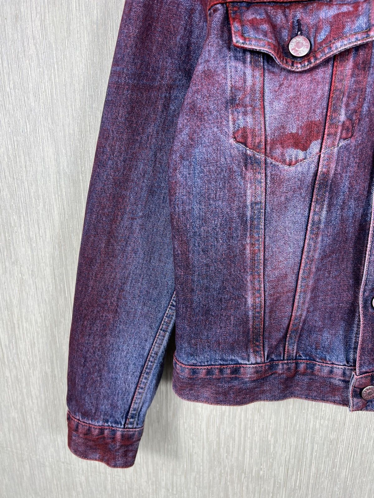 Energie Vintage Energie y2k jeans denim jacket red painted blood 90s Size M / US 6-8 / IT 42-44 - 5 Thumbnail