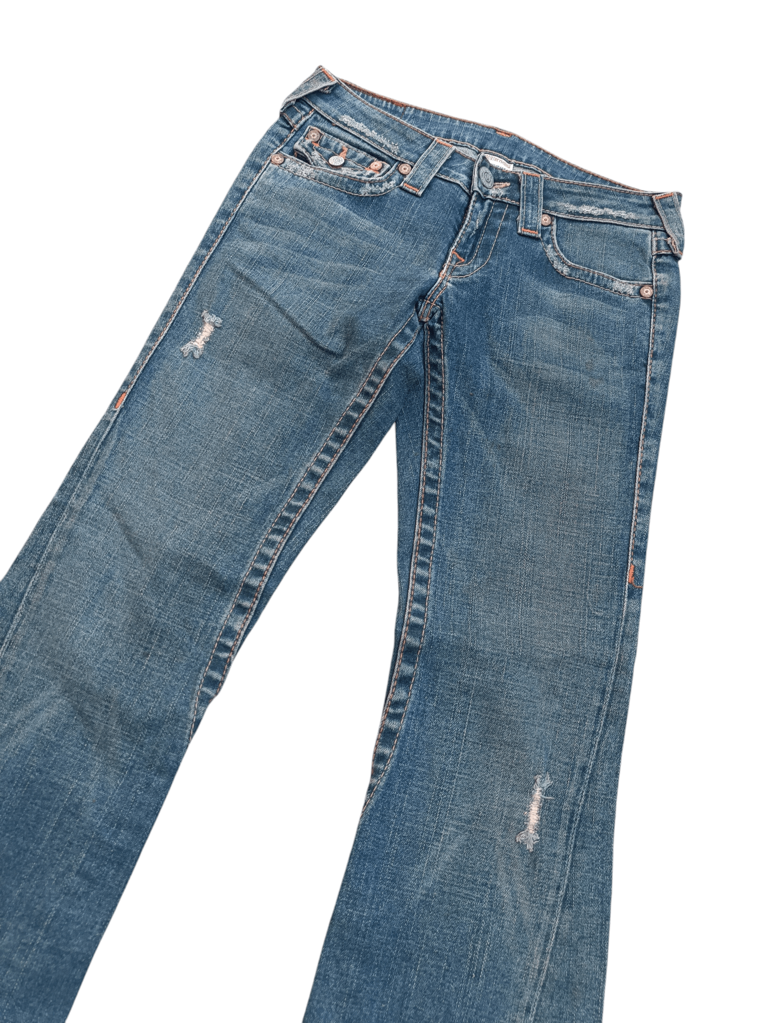 American Apparel × True Religion VINTAGE FLARED 💥 TRUE RELIGION DISTRESSED JOEY DENIM TR12 Size 27" / US 4 / IT 40 - 4 Thumbnail
