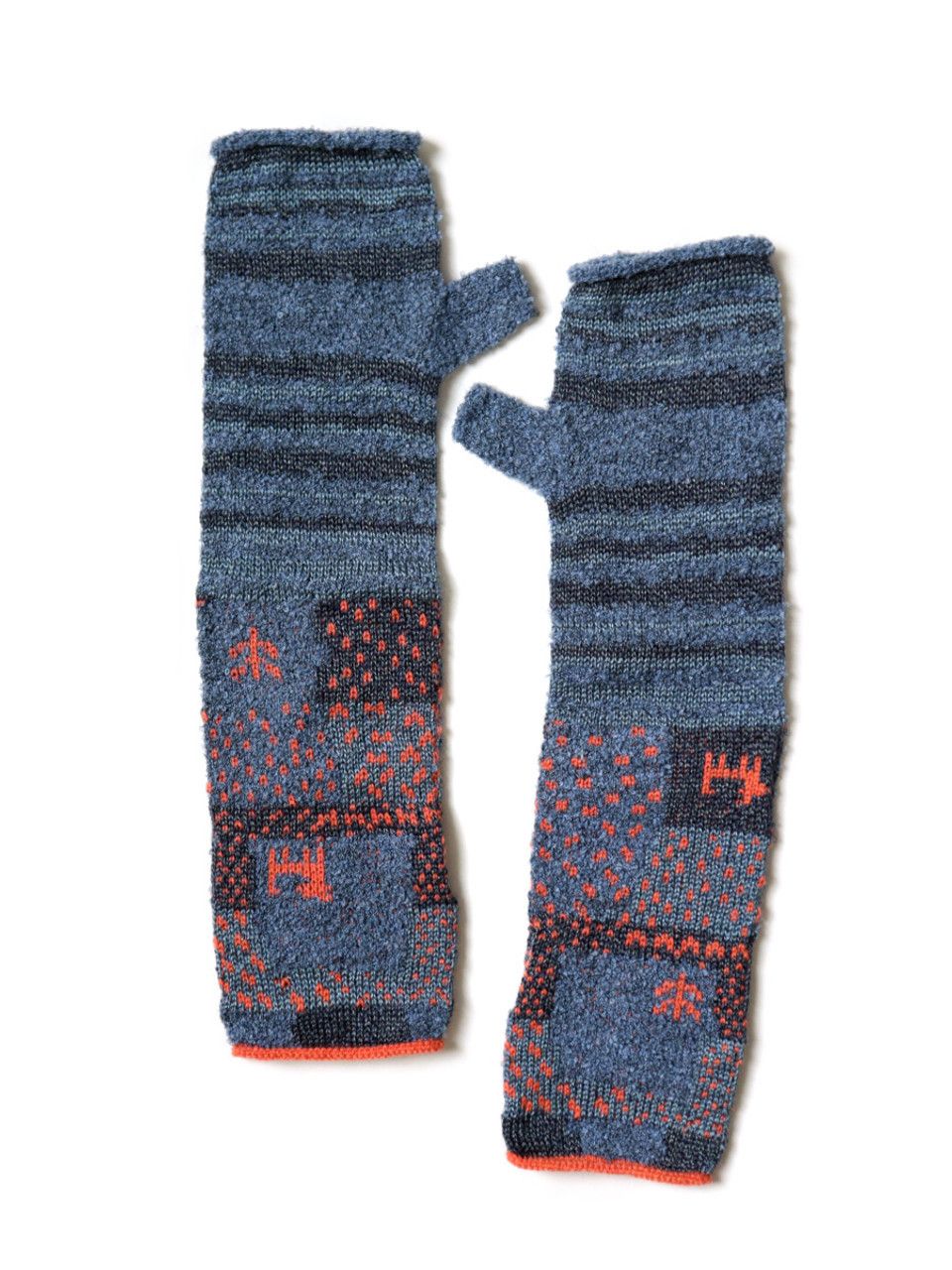 Kapital KAPITAL GABBEH PATCHWORK 2-WAY MITTENS BLUE OS NEW Size ONE SIZE - 6 Thumbnail