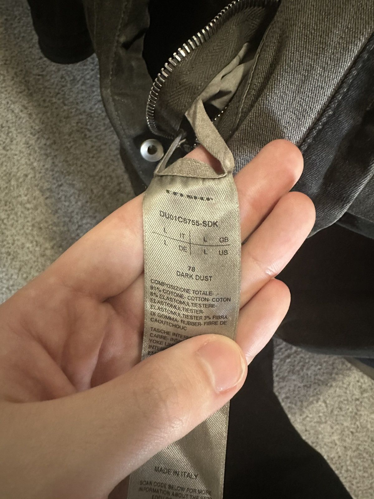 Rick Owens Drkshdw Rick Owens SS23 Dark Dust Denim Outershirt Size US L / EU 52-54 / 3 - 3 Thumbnail