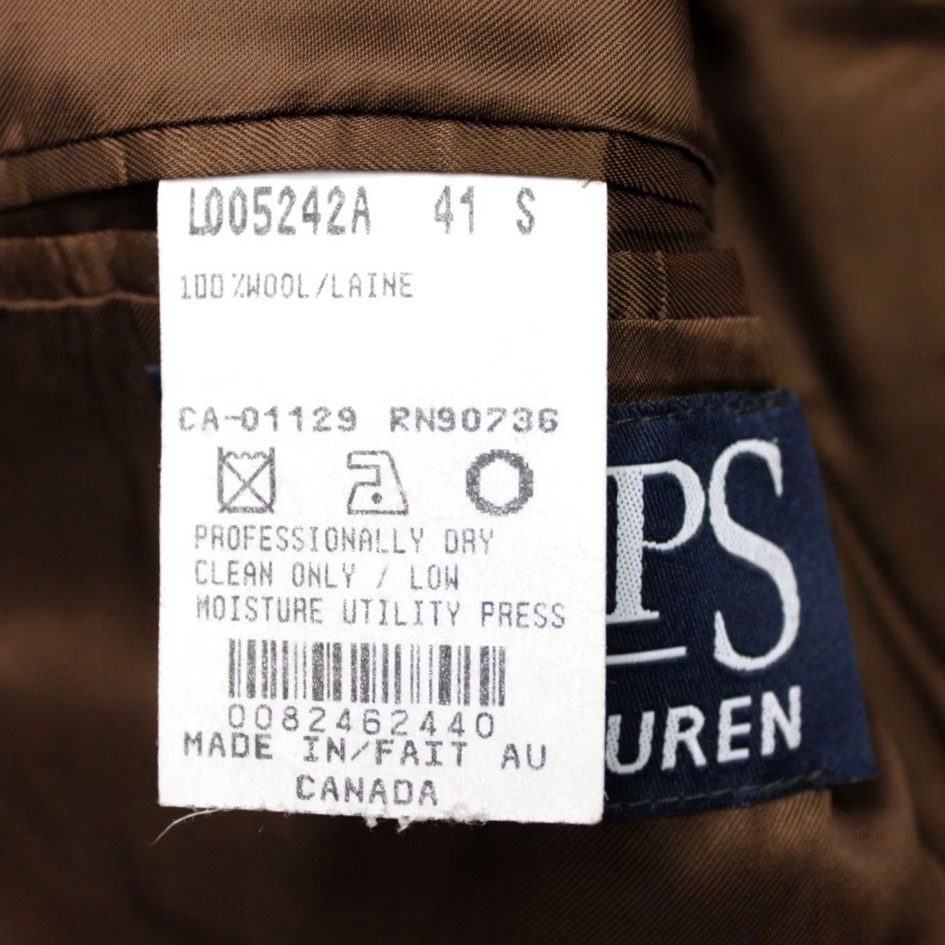 Chaps CHAPS Ralph Lauren Blazer Mens 41S Gray 100% Wool 2 Button Single Vent Jacket Size 42R - 5 Thumbnail