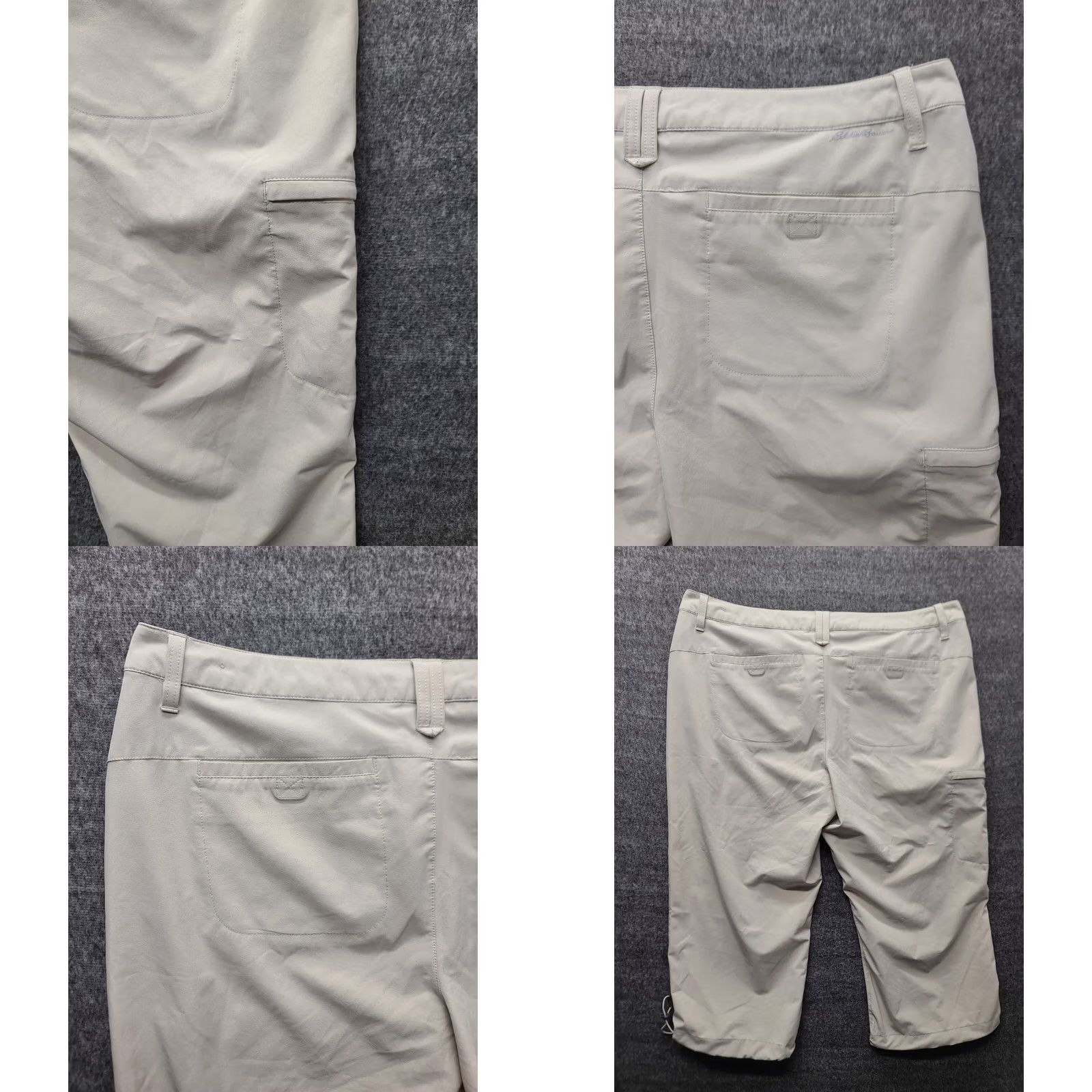 Eddie Bauer Eddie Bauer Travex Capris Womens 16 Regular Fit First Ascent Cargo Hiking Capris Gray Polyester Spandex Size ONE SIZE - 9 Thumbnail