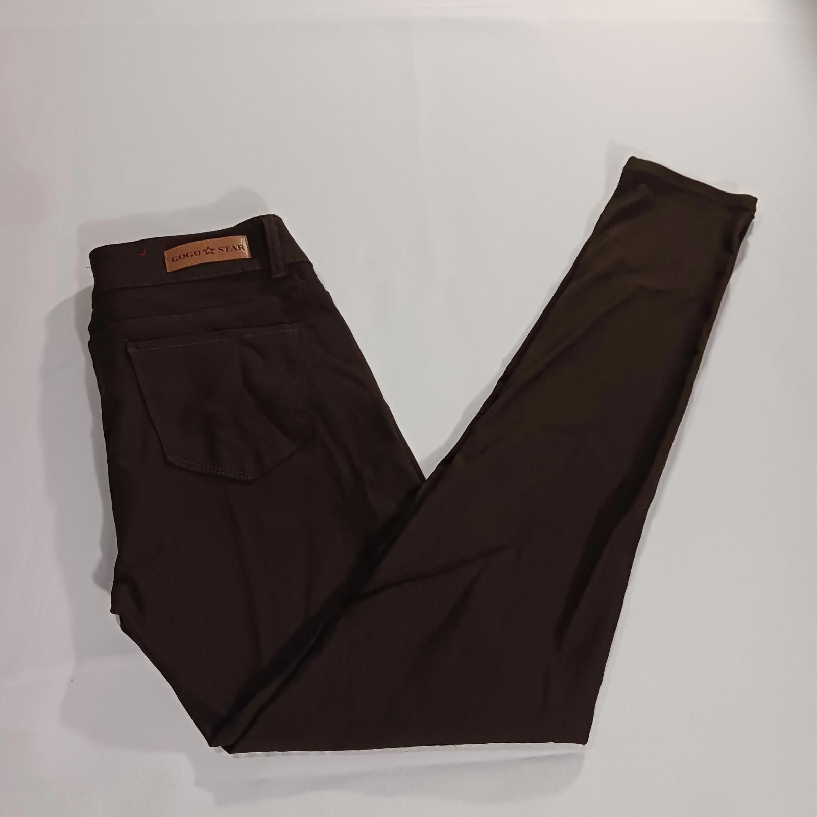 Other GoGo Star Mid-Rise Women's Brown Stretch Skinny Jeans Size L Size 36" / US 14 / IT 50 - 2 Thumbnail