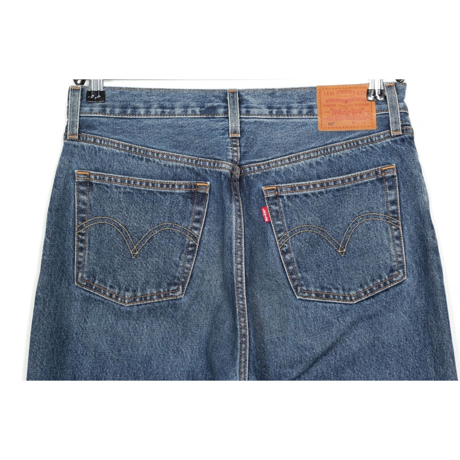 Levi's VINTAGE? No. Levi's 501 Original Cropped PREMIUM Big E Jeans Women W29 L26 DZ6348 - Levi's 501 Cropped Jeans - Women, 29/26, Blue Size 29" - 4 Thumbnail