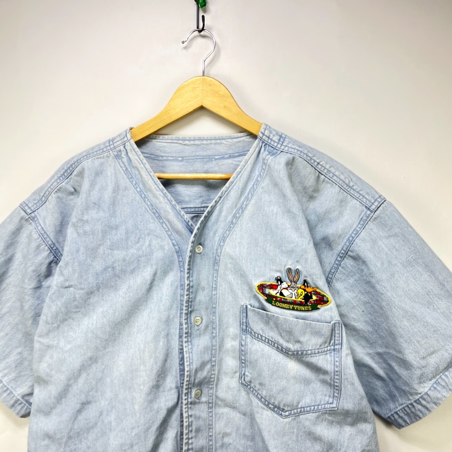 Vintage VINTAGE Looney Tunes Baseball Shirt Jersey XL Men Blue 90s T-Shirt Deco Denim Size US XL / EU 56 / 4 - 4 Thumbnail