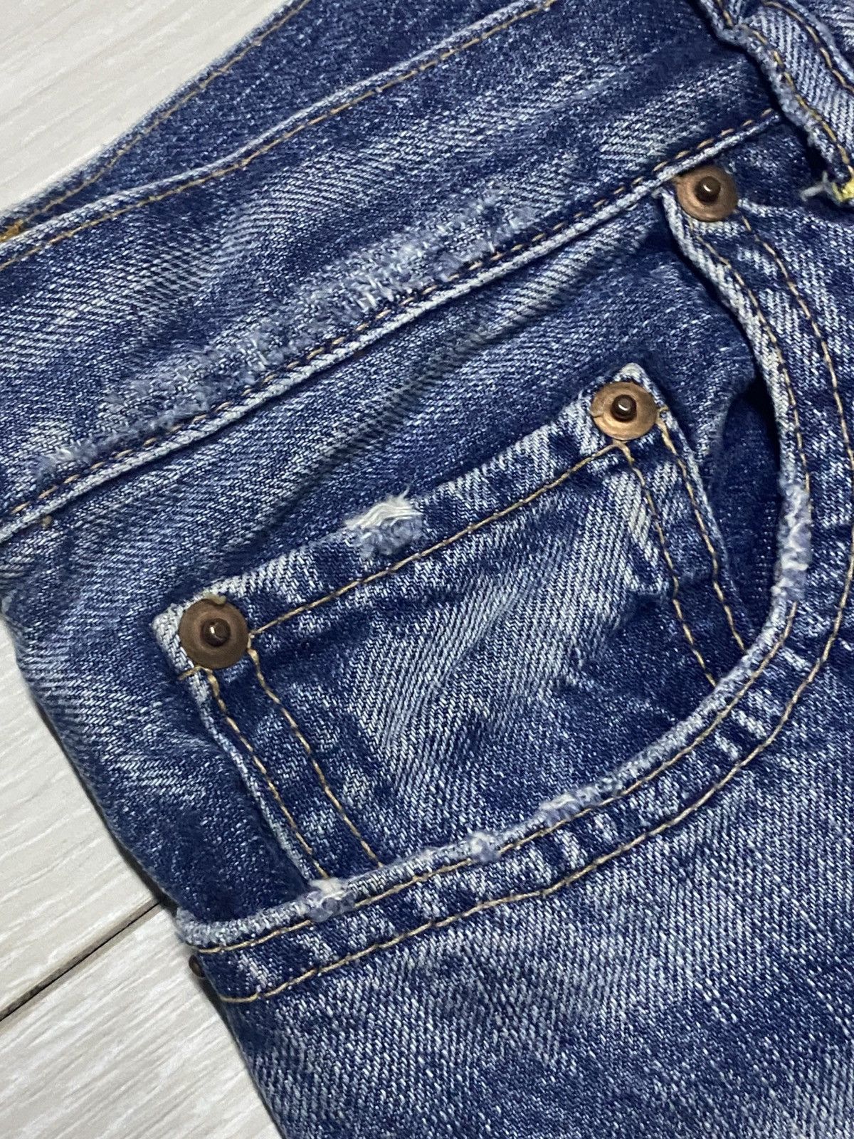 Neighborhood Vintage Japanese Brand Rnaic Repair Bleach Skinny Jeans Size US 31 - 11 Thumbnail
