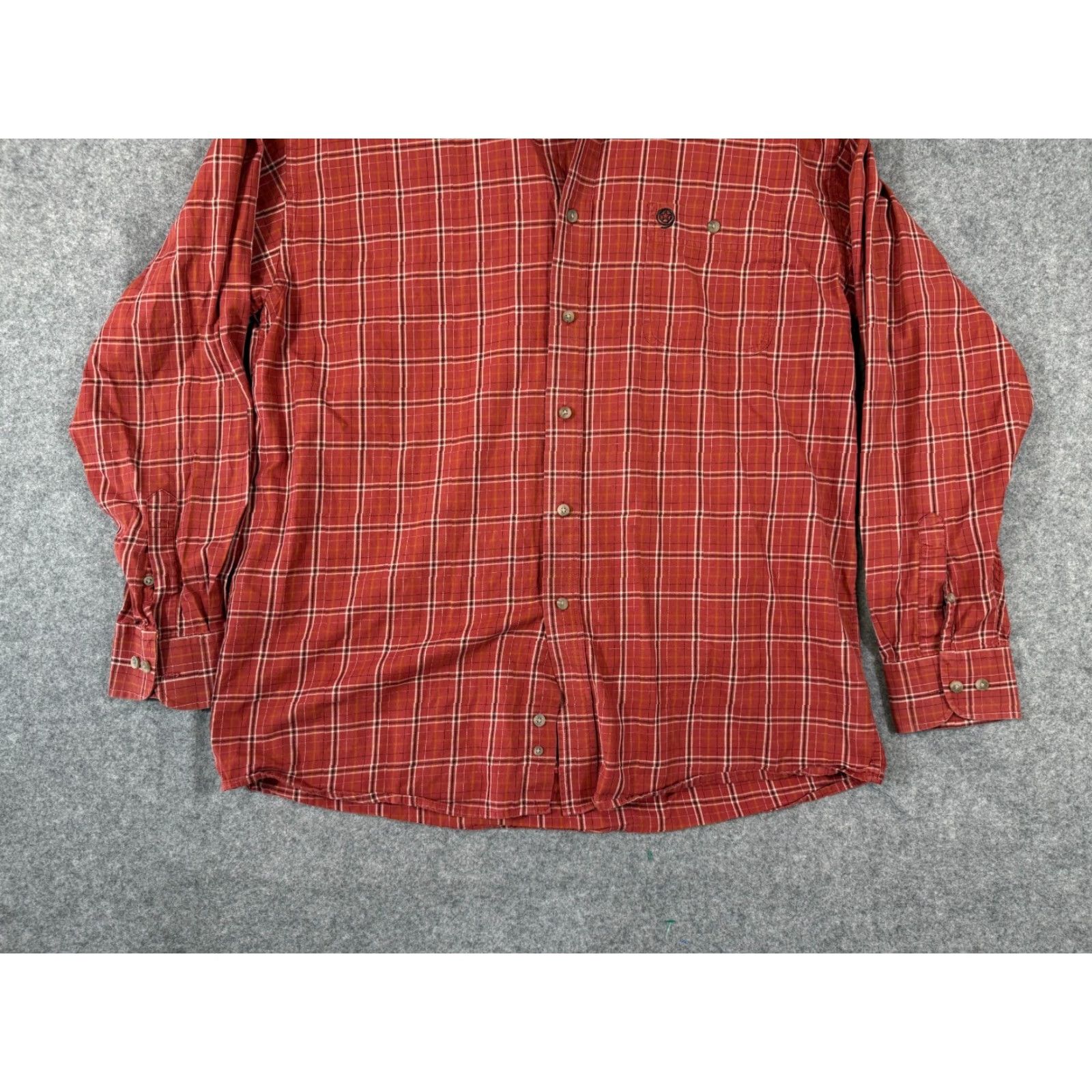 Wrangler Wrangler George Strait Cowboy Cut Button Down Shirt Mens XL Brown Plaid Western Long Sleeve Size US XL / EU 56 / 4 - 4 Thumbnail