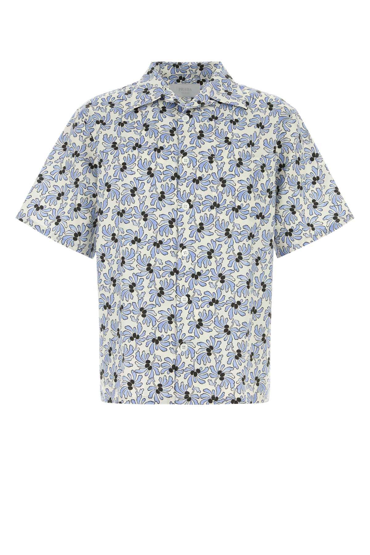 Prada Printed Poplin Shirt Size US S / EU 44-46 / 1 - 1 Thumbnail