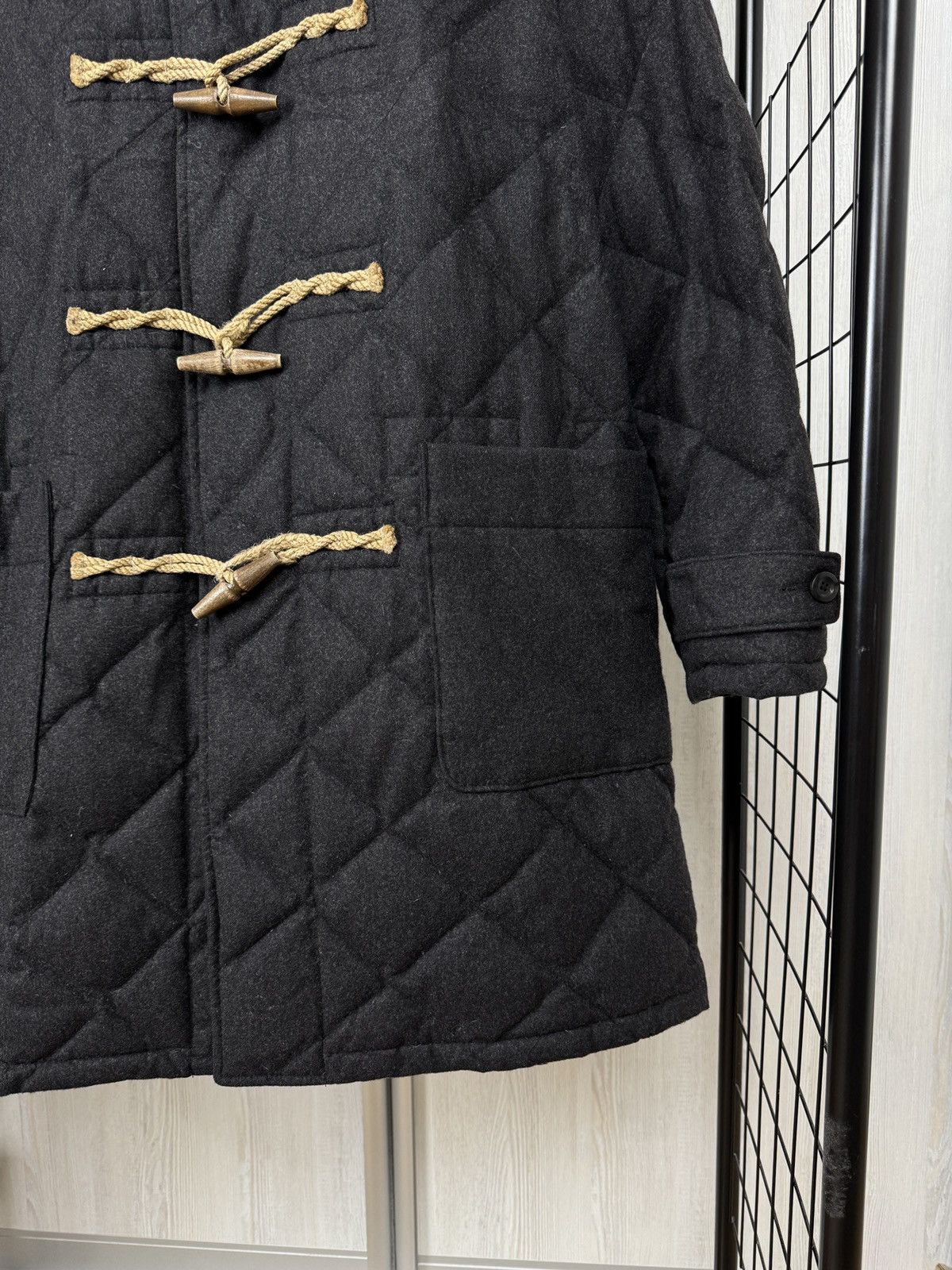 Ralph Lauren Ralph Lauren Quilted Toggle Cashmere Dark Gray Jacket Coat Size US L / EU 52-54 / 3 - 6 Thumbnail