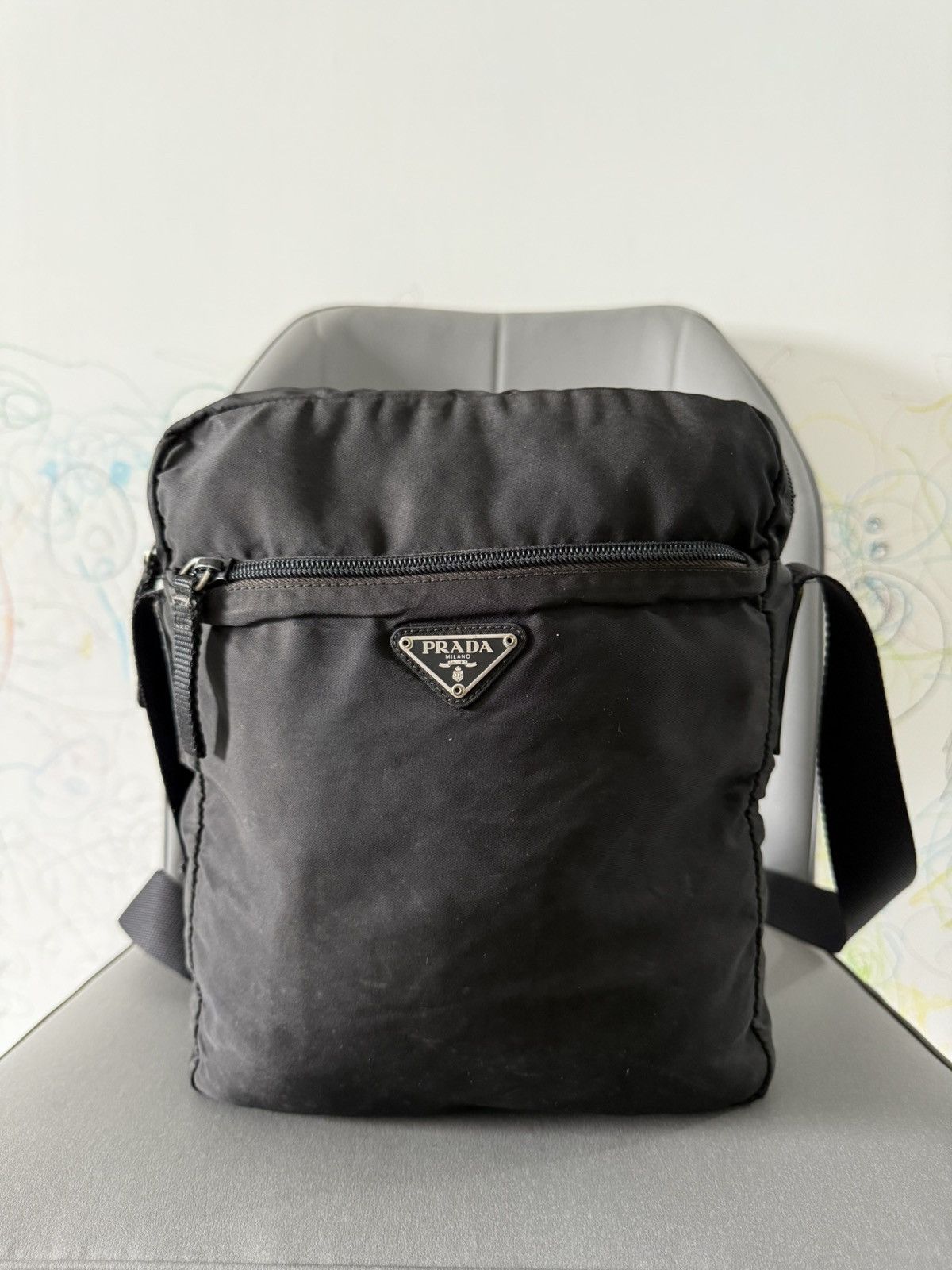 Prada Vintage Prada Black Medium Crossbody Sling Bag Size ONE SIZE - 3 Thumbnail