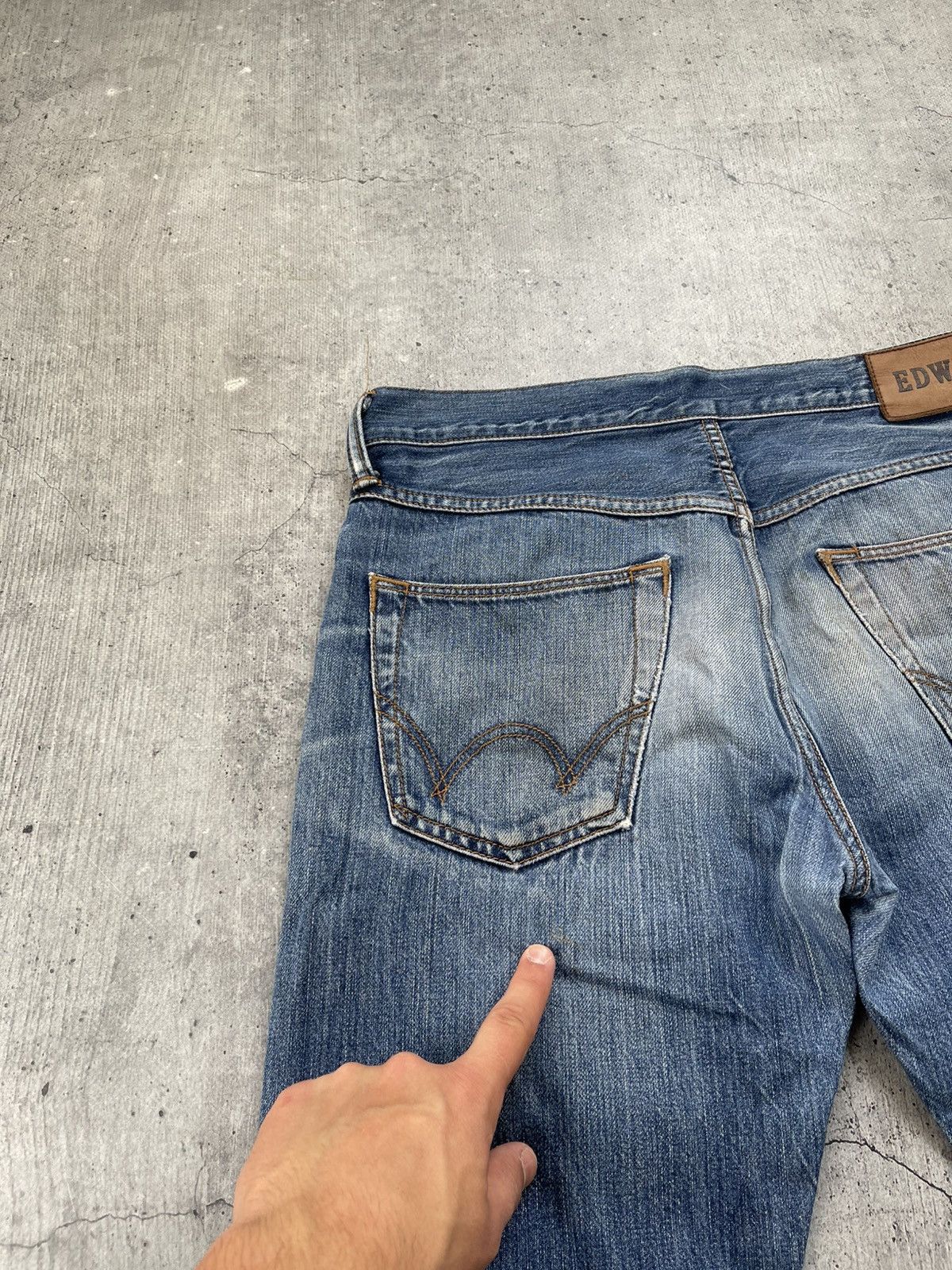 Edwin × Japanese Brand Flare Jeans Edwin Japan Distress Denim Boot Cut 31•34 Size US 31 - 15 Thumbnail