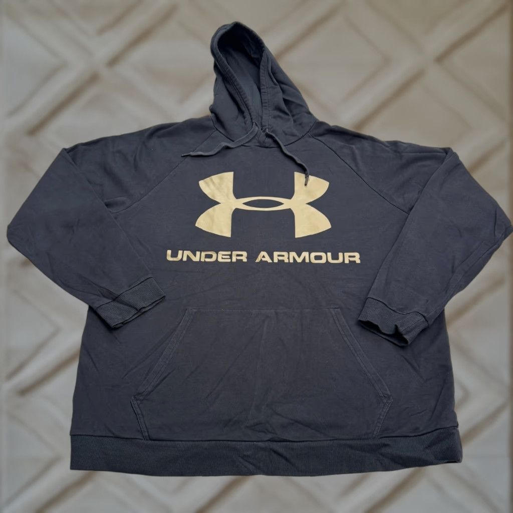 Under Armour Under Armour Hoodie Pullover Graphic Sweatshirt Men 2XL Black Fleece Activewear Size US XXL / EU 58 / 5 - 1 Thumbnail