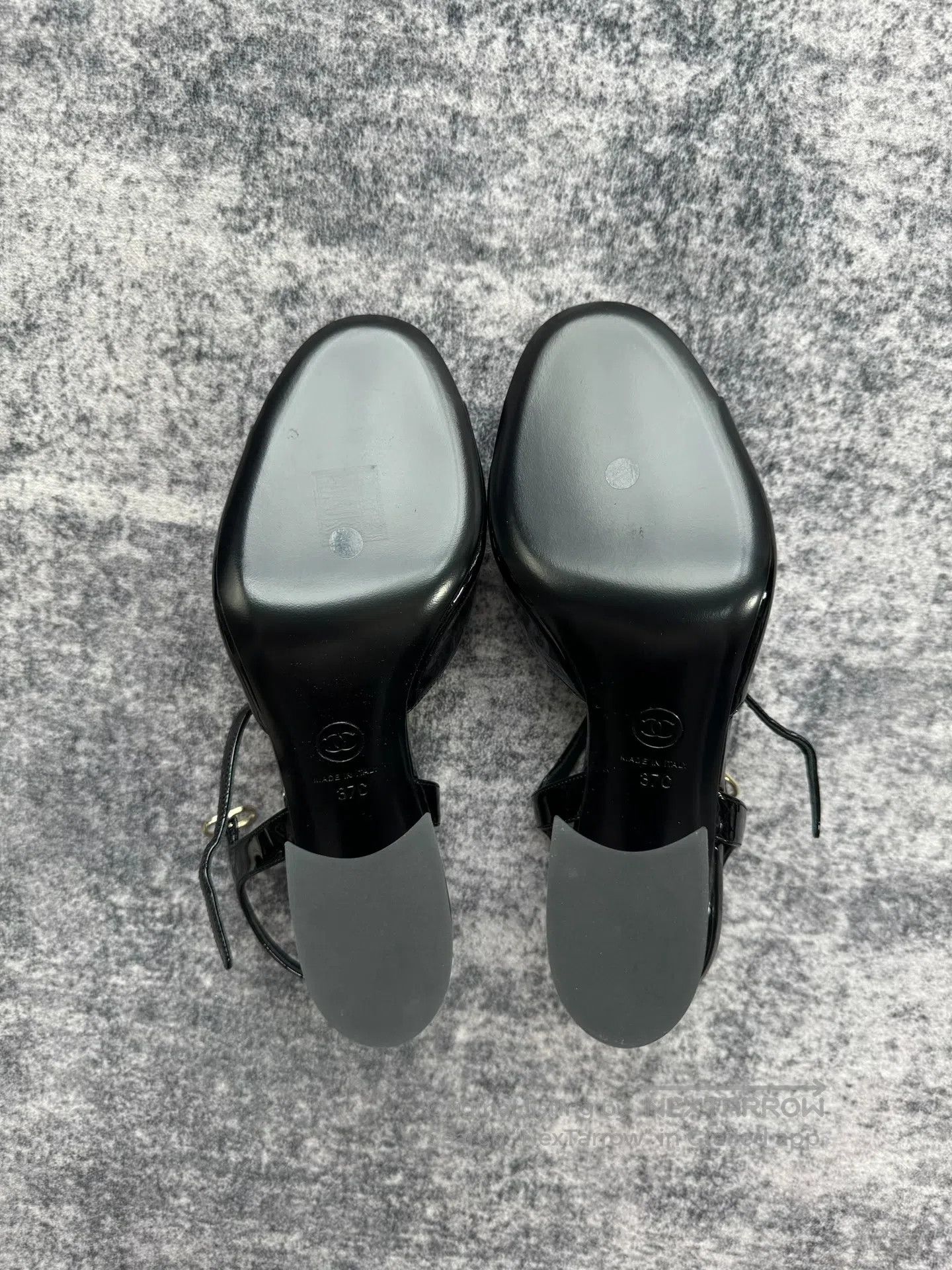 Chanel Chanel Black Patent Leather Peep-Toe High Heels| Size US 6.5 / IT 36.5 - 6 Thumbnail