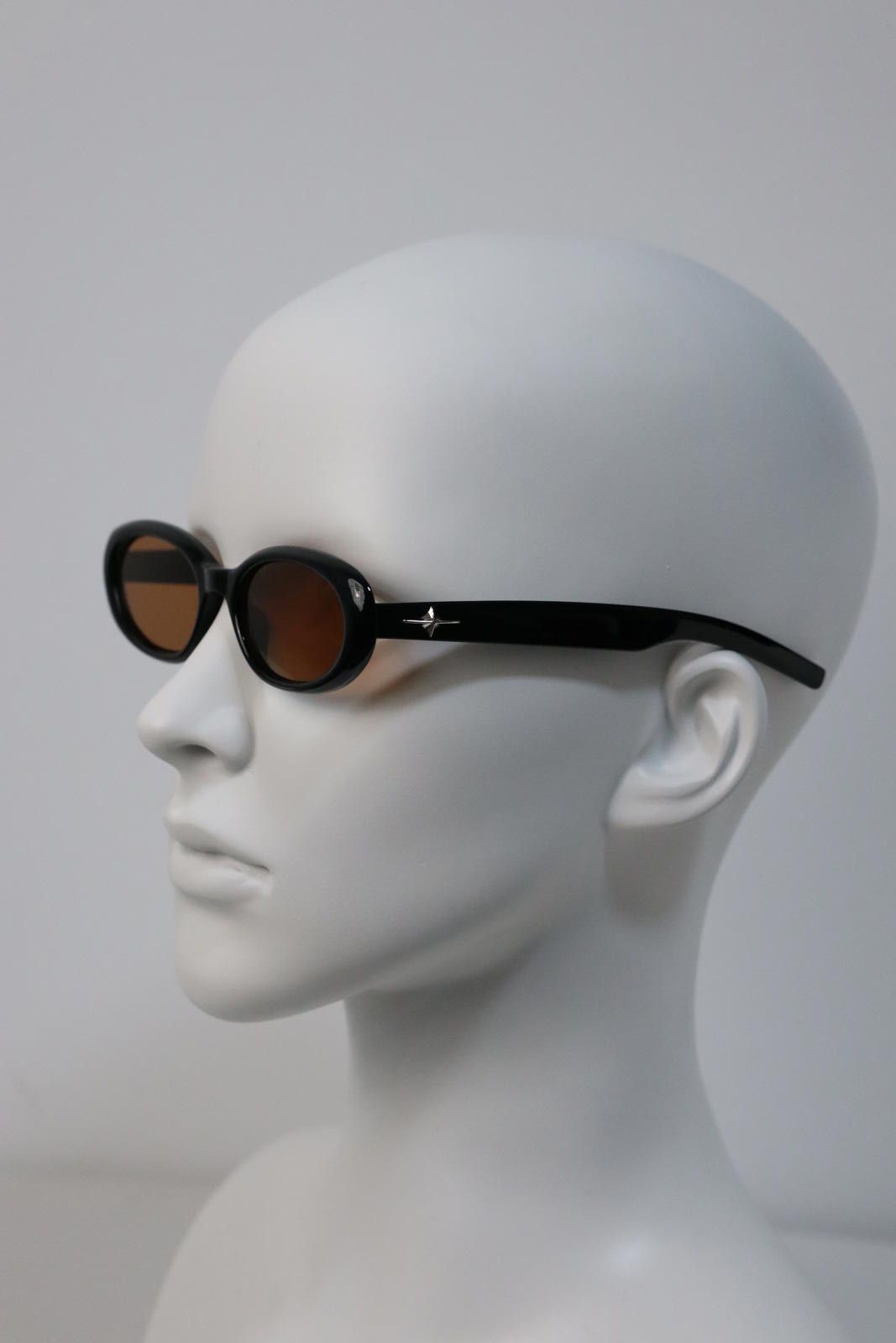 Japanese Brand Y2k Avant Garde Cat Eye Round Black Sunglasses Unisex OS Size ONE SIZE - 6 Thumbnail