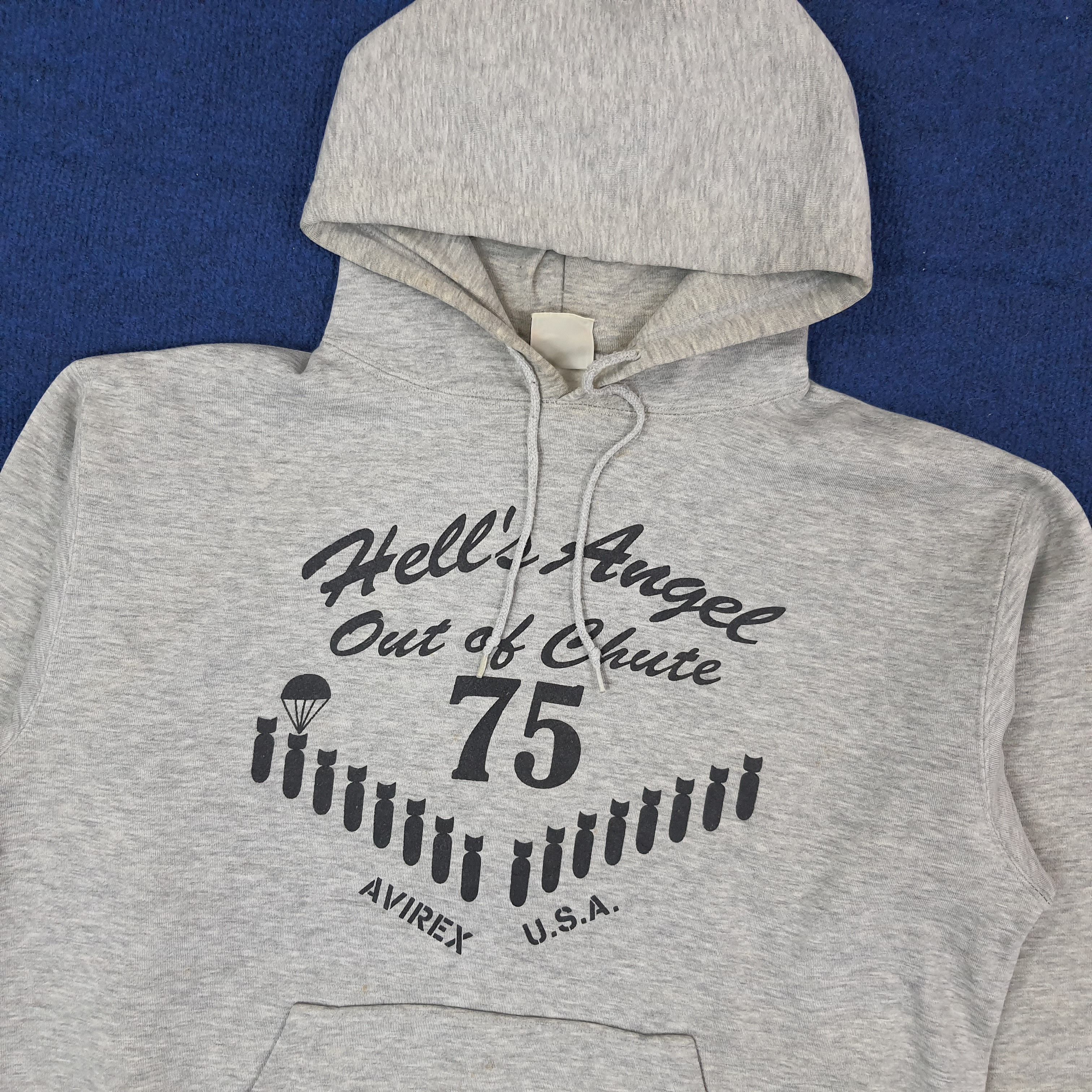 Avirex Vintage Avirex USA Hell's Angel Hoodies C227N5 Size US L / EU 52-54 / 3 - 2 Thumbnail
