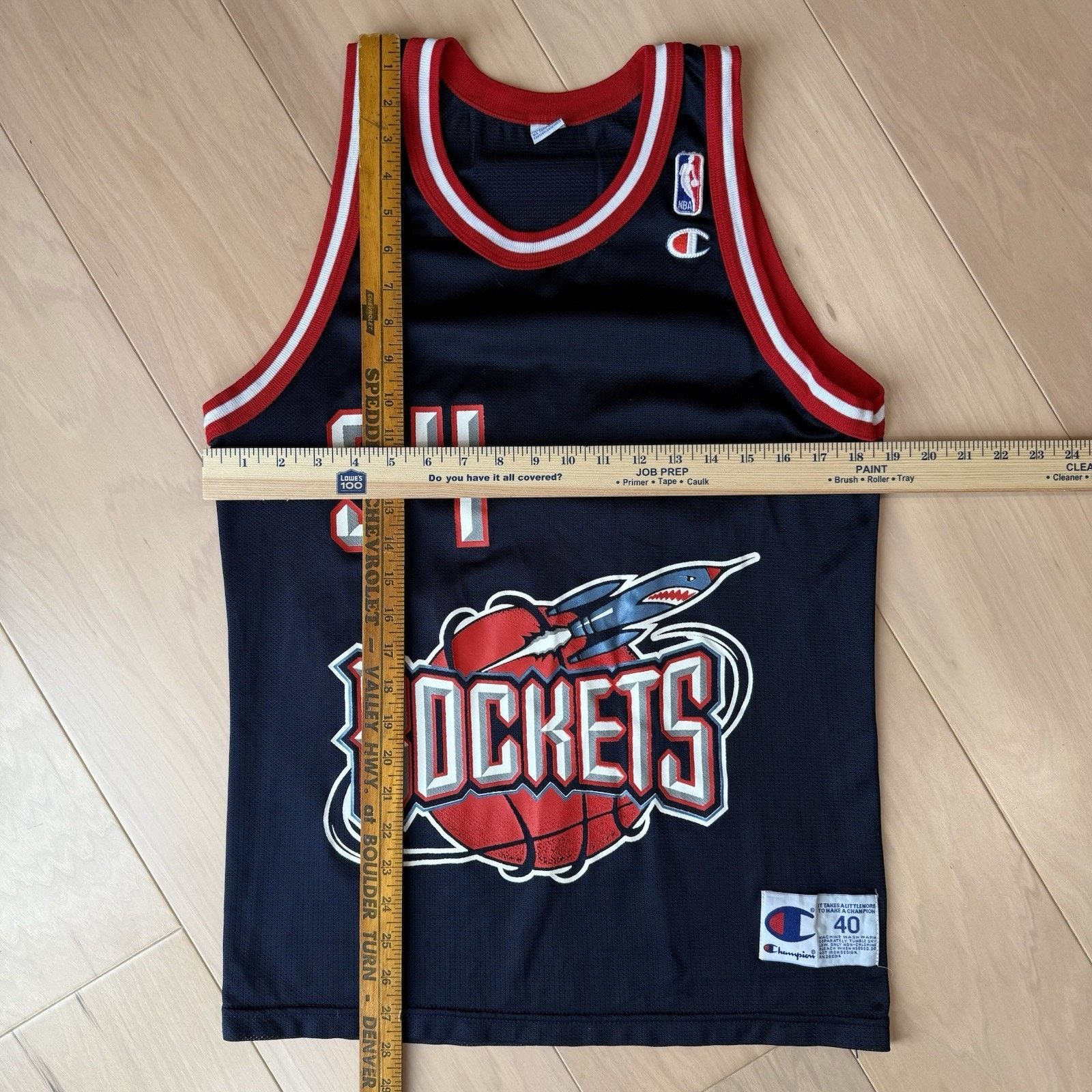 Champion Vintage Hakeem Olajuwon Houston Rockets Jersey 40 Navy Size US S / EU 44-46 / 1 - 3 Thumbnail