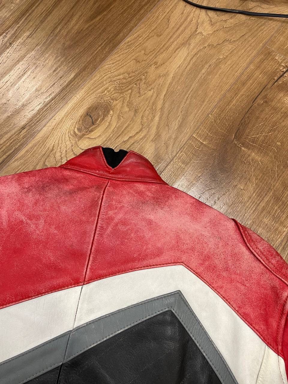 Genuine Leather × Vintage Vintage Genuine Leather 90’s Y2K Red Racing IXS Faded Jacket Size US M / EU 48-50 / 2 - 23 Thumbnail