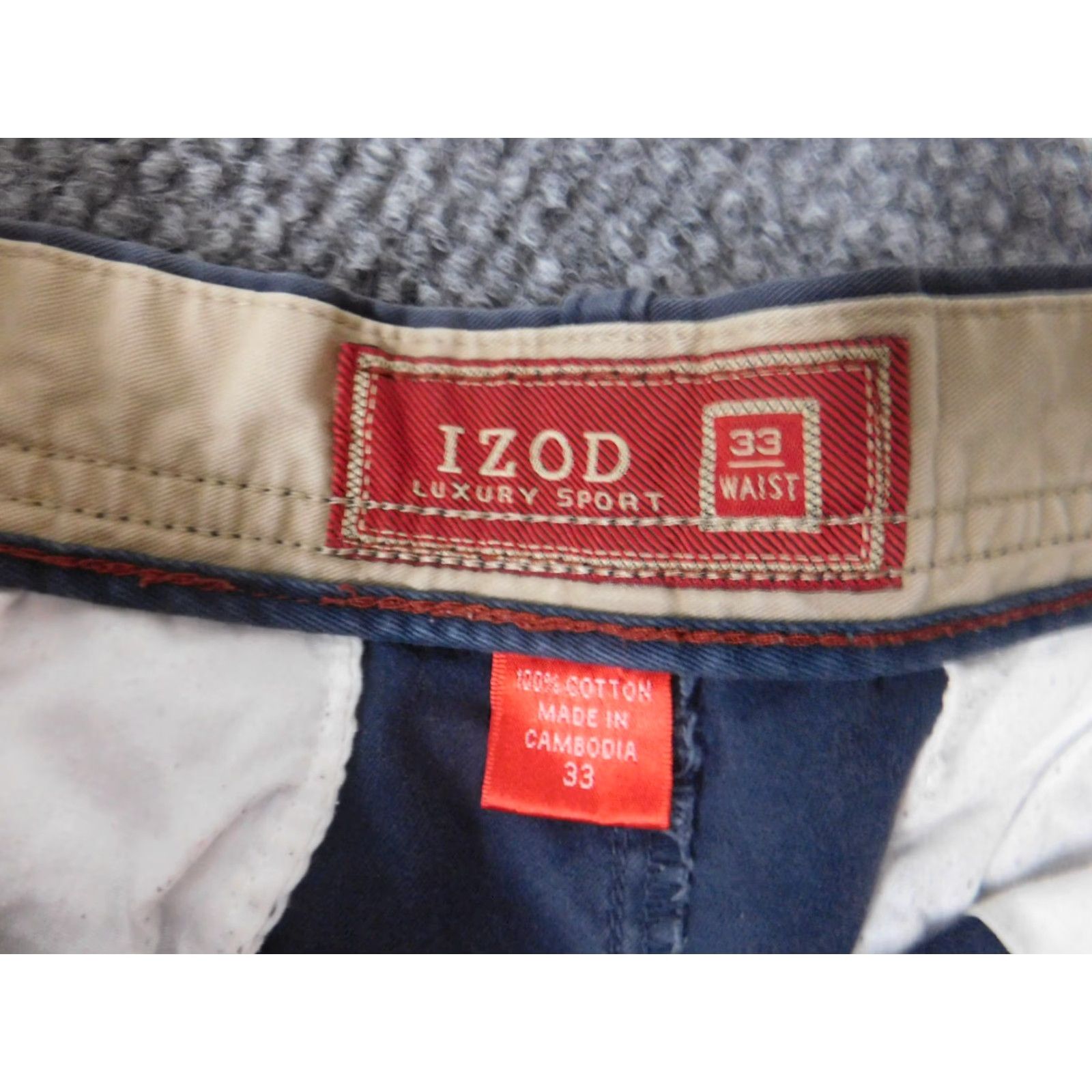 Izod IZOD Mens Shorts 33 blue straight chino casual Pants Size US 33 - 4 Thumbnail