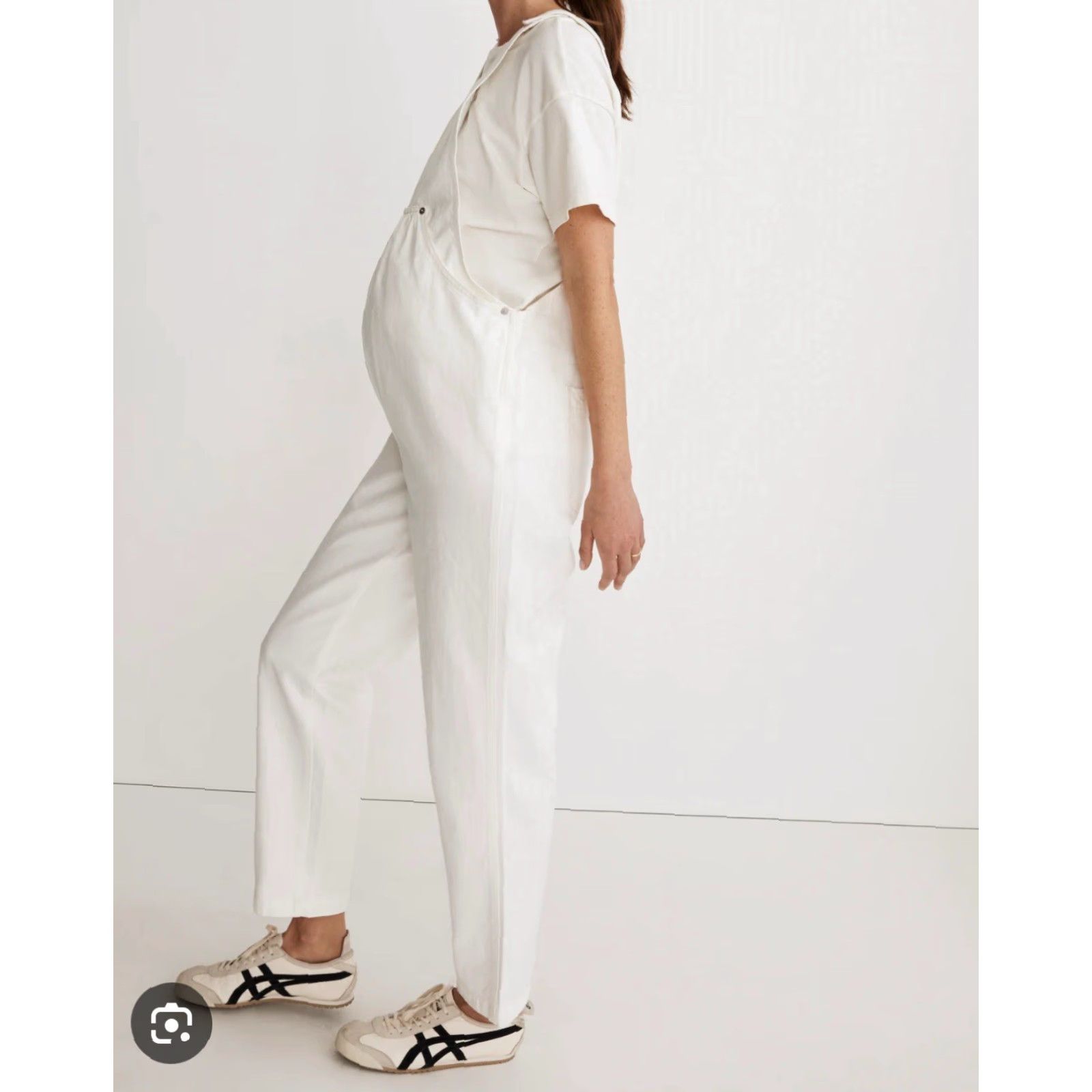 Madewell MADEWELL Overalls Women’s Medium White Kangaroo Pocket Maternity Bib Size 32" / US 10 / IT 46 - 2 Thumbnail