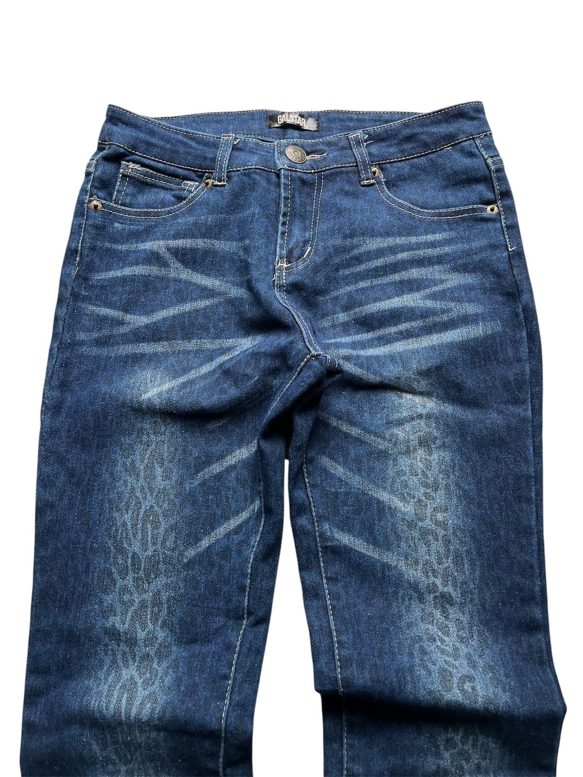 Japanese Brand 2000s galstar leopard denim jeans Size US 27 - 3 Thumbnail