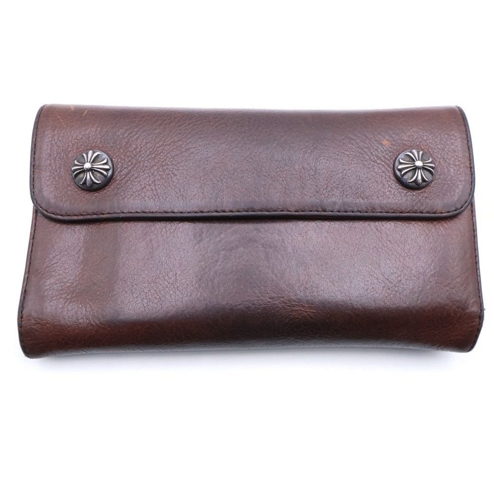 Chrome Hearts Chrome Hearts Wave Leather Wallet Brown BCA375 Size ONE SIZE - 1 Thumbnail