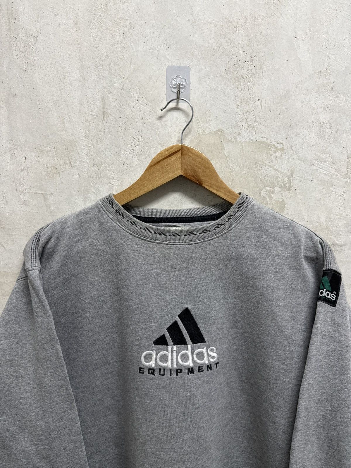 Adidas Vintage 90s Adidas Equipment EQT Boxy Sweatshirt Size US M / EU 48-50 / 2 - 2 Thumbnail