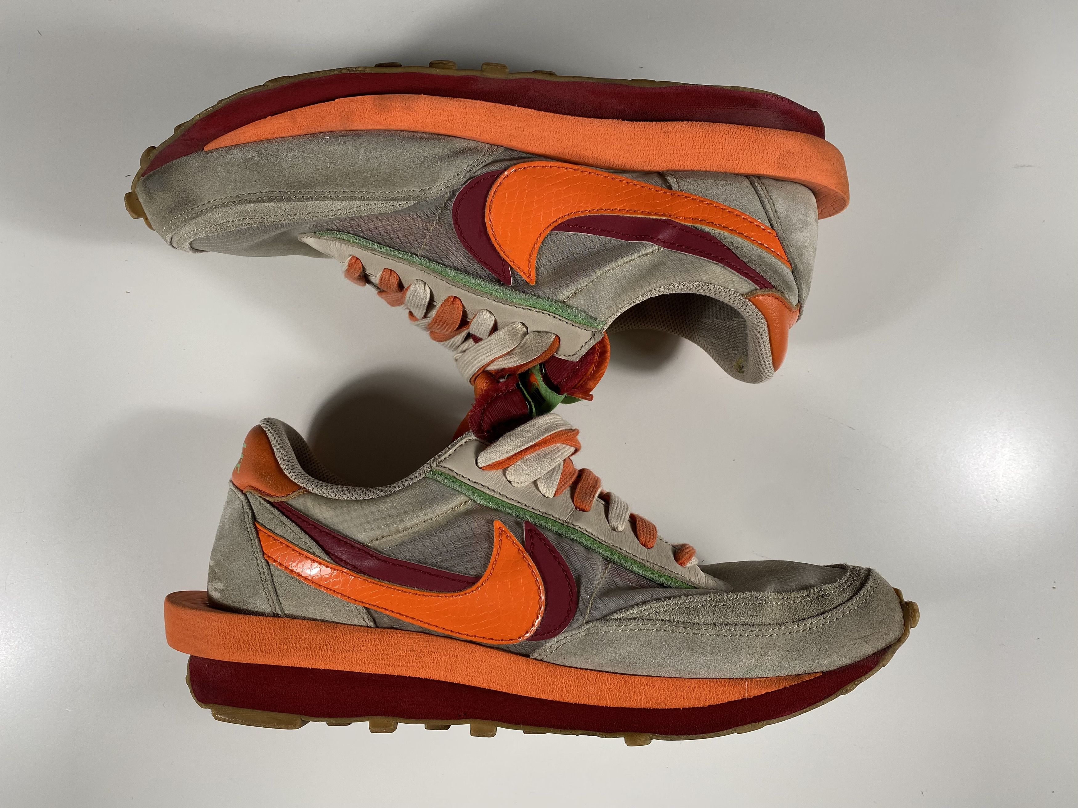 CLOT × Nike × Sacai LDWaffle x sacai x CLOT x Nike 'Orange Blaze' Size US 10 / EU 43 - 9 Thumbnail